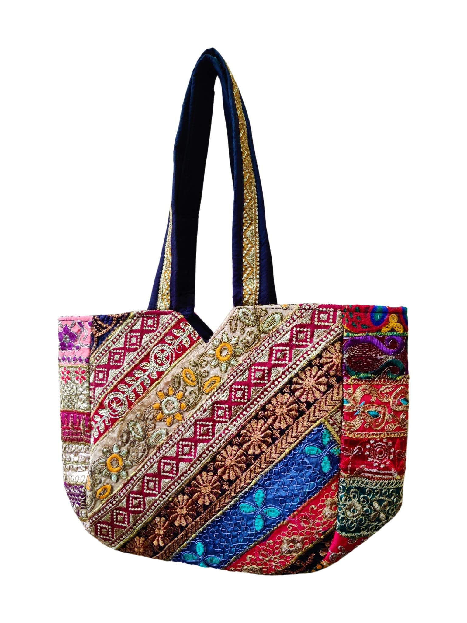 Lekhraj Handicraft Sutliyan Gorgeous Multicolor Matka Handbag for Women/Girls (11 * 15 Inch)
