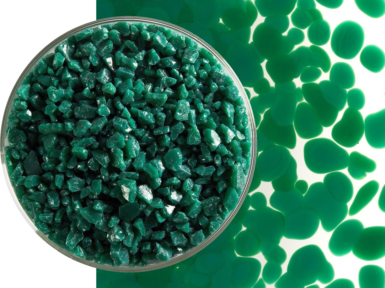 Jade Green Glass Frit Coarse Bullseye COE 90 Fusible- 4 Ounces-image-9