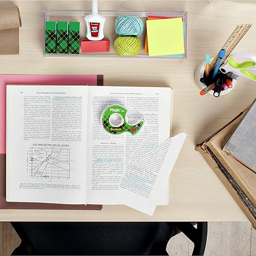 Miniatura 20 de Scotch Cinta mágica, invisible, suministros de oficina en casa y suministros de regreso a clases para universidad y aulas, 3 rollos, transparente