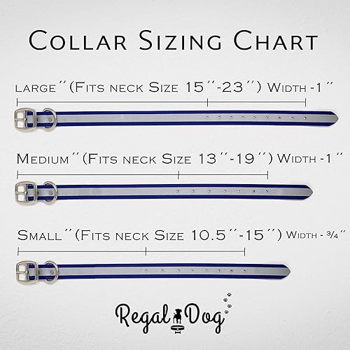 Miniatura 10 de Regal Dog Products Large Pink Reflective Dog Collar with Custom Engraved Name Plate  Waterproof Biothane Personalized Dog Collars with D Ring &