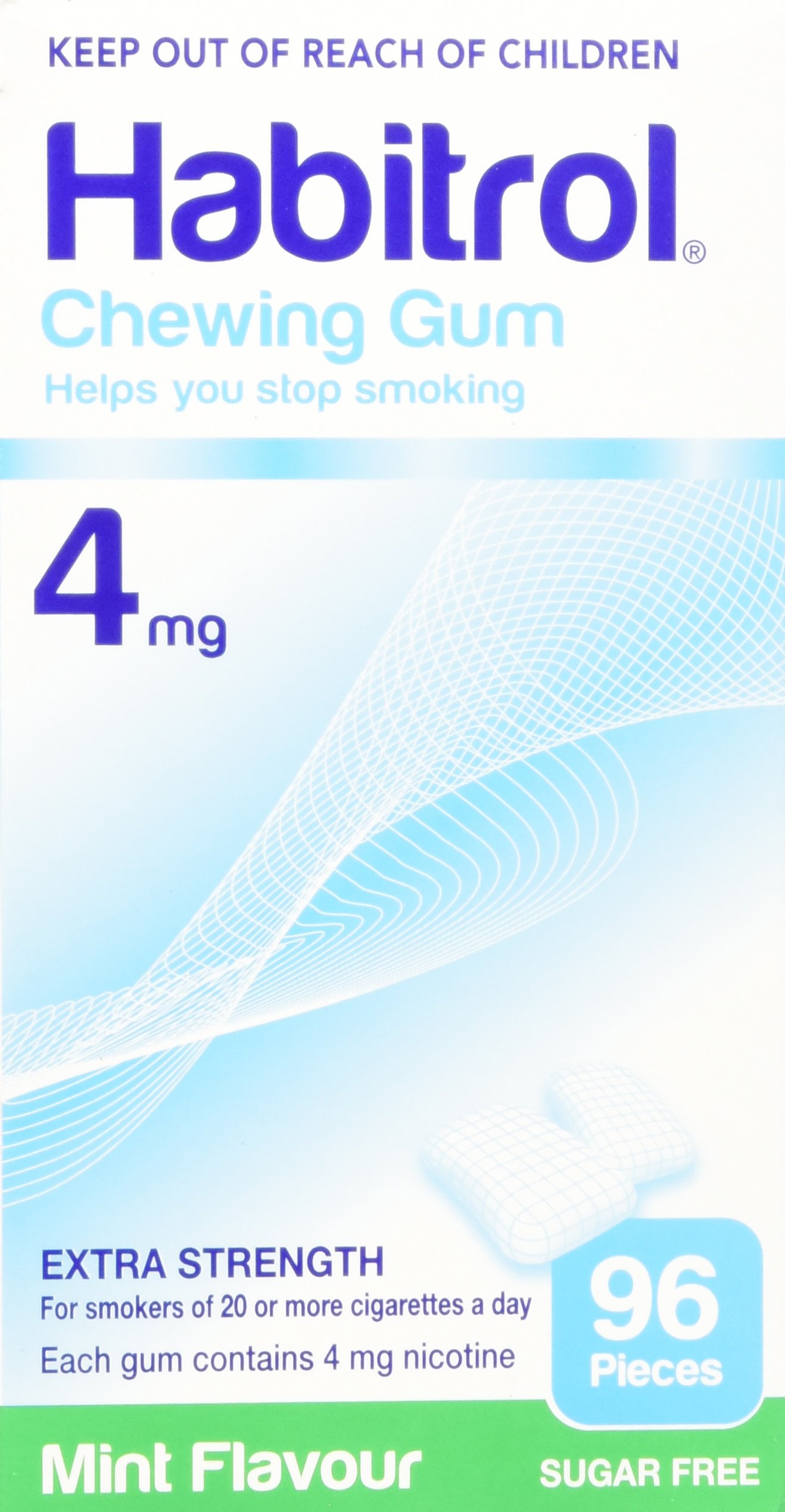 Habitrol Nicotine Gum 2 Boxes 4mg Mint 192 Pieces