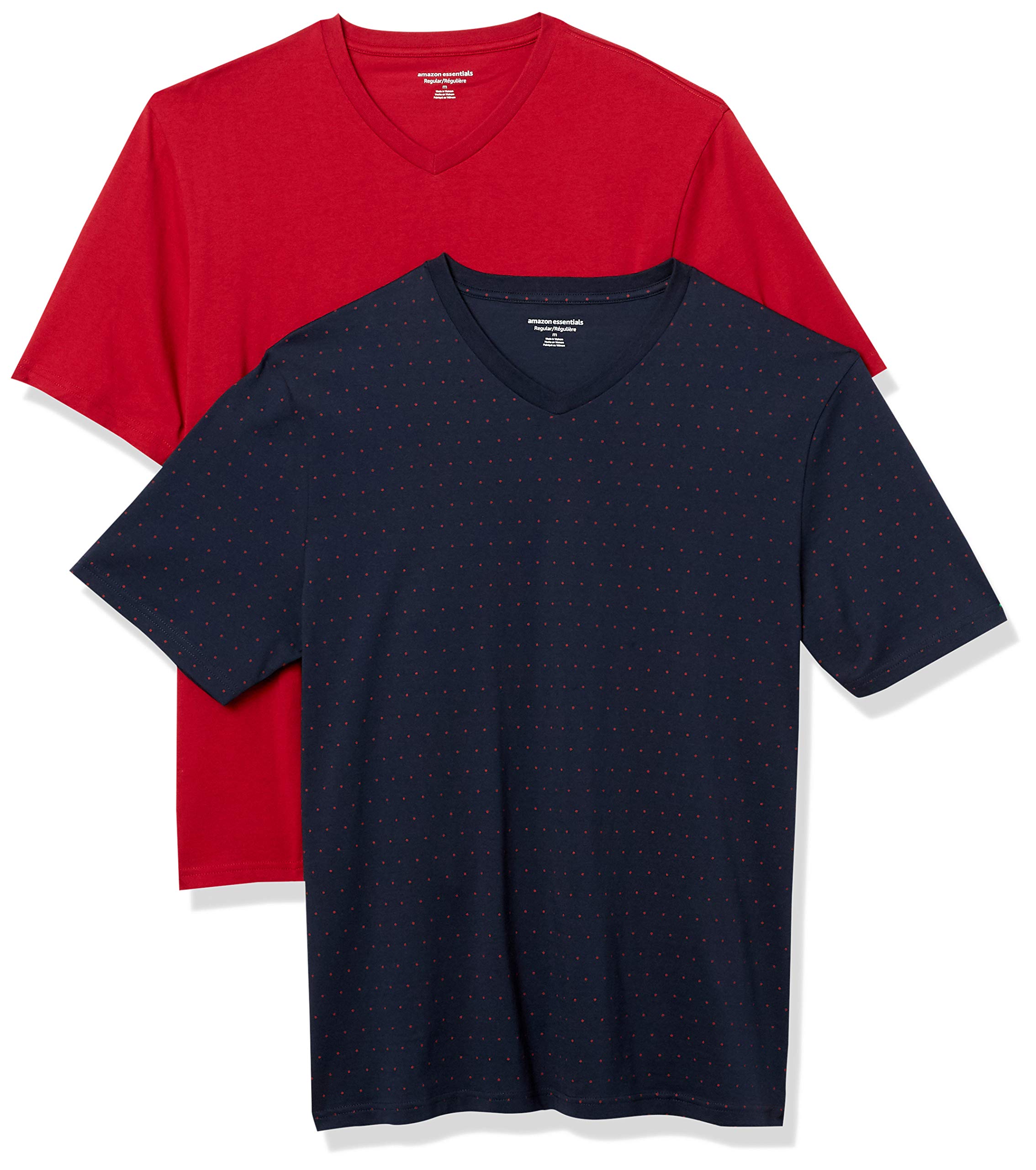 Amazon Essentials mens 2-Pack Loose-Fit V-Neck T-Shirt T-Shirt