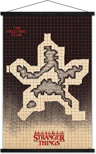 Miniatura 8 de Trends International Netflix Stranger Things Temporada 4 - Póster de pared con mapa del club Hellfire Club, 22.375 x 34 pulgadas, versión premium