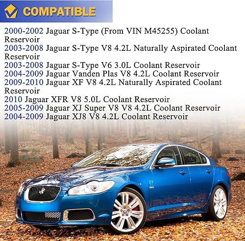 Miniatura 2 de 603-664 Tanque de expansión del radiador del depósito de refrigerante del motor para Jaguar XF XFR XJ8 S-Type Vanden Plas XJ Super V8 C2Z13764