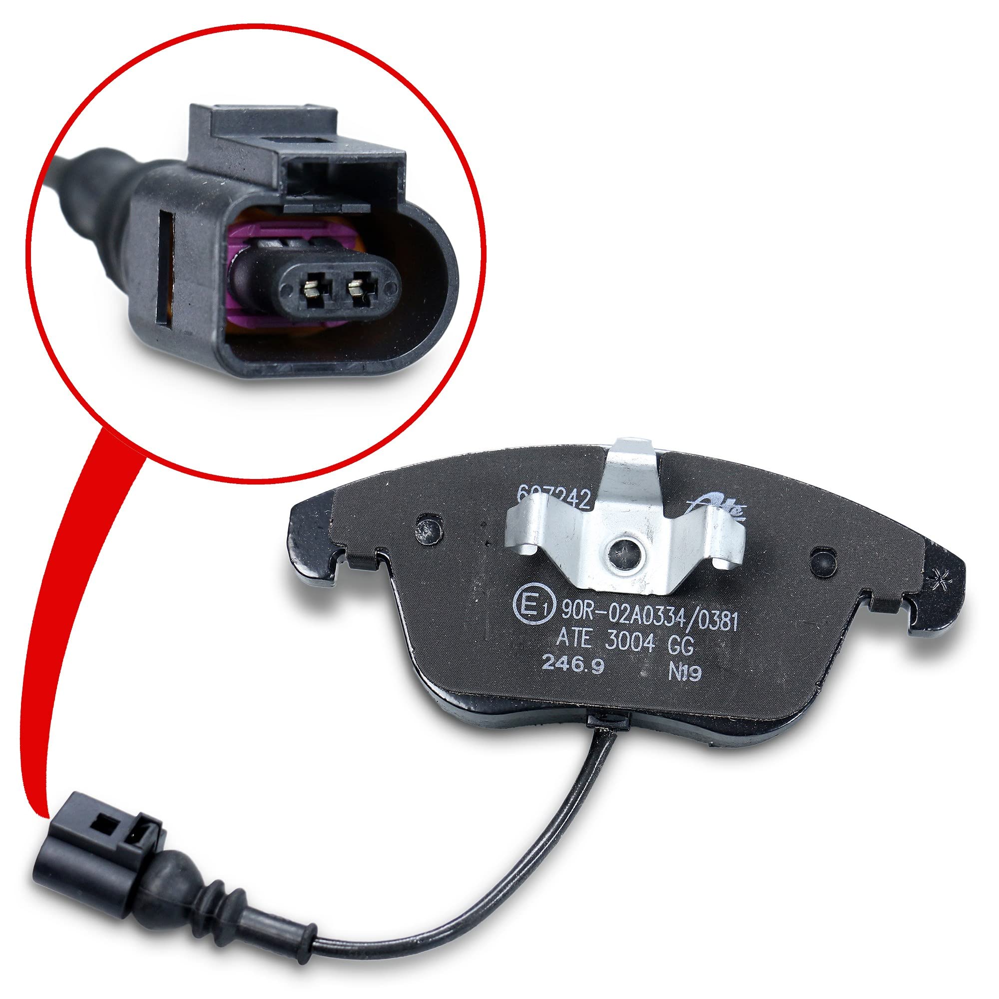 ATE Kit pastiglie freni Anteriore Con contatto segnalazione usura 13.0460-7242.2 Compatibilità con VW TIGUAN 5N SHARAN 7N1, 7N2 TIGUAN VAN 5N, AUDI Q3 8UB, 8UG, SEAT Alhambra 710, 711 | 13.0460-7242.2 Compatibilità con VW TIGUAN 5N SHARAN 7N1, 7N2 TIGUAN
