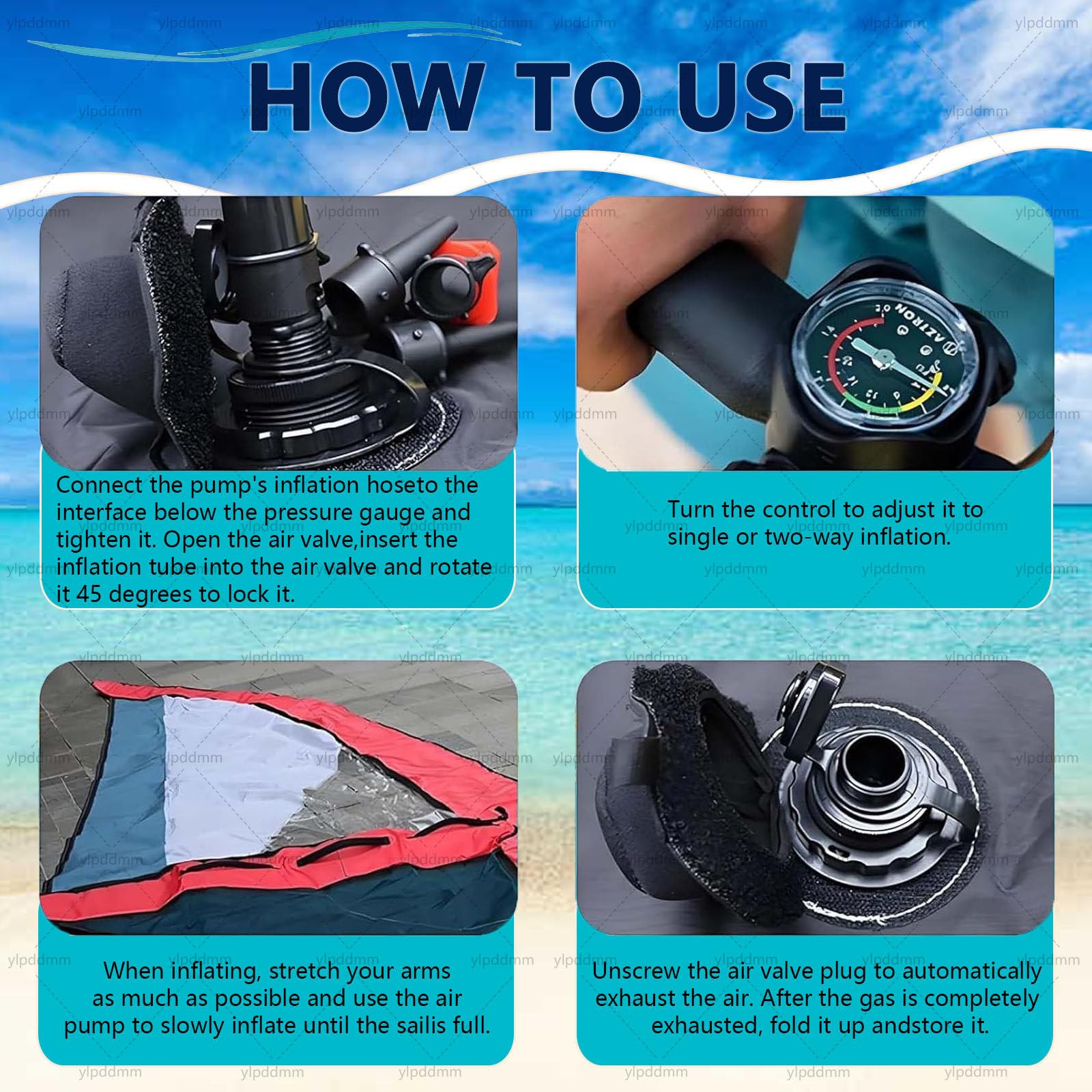 Voile de Windsurf, Planche Gonflable avec Base Rotative à 360° | Professionnelle Voile de Kitesurf Gonflable (Pompe Incluse) — Pour le Surf, l'Exploration et les Loisirs Nautiques