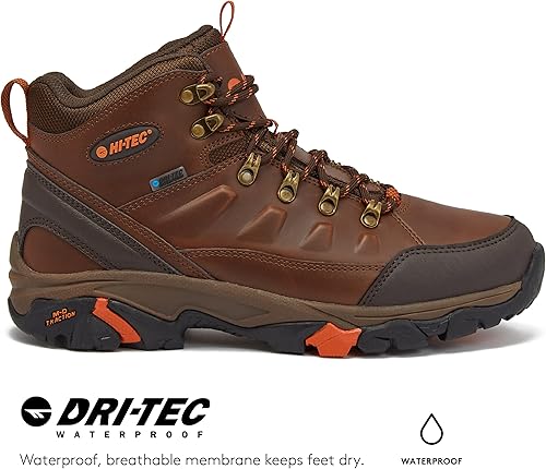Miniatura 2 de HI-TEC Acadia WP Botas de senderismo impermeables de cuero para hombre, ligeras, transpirables, para mochileros y senderos