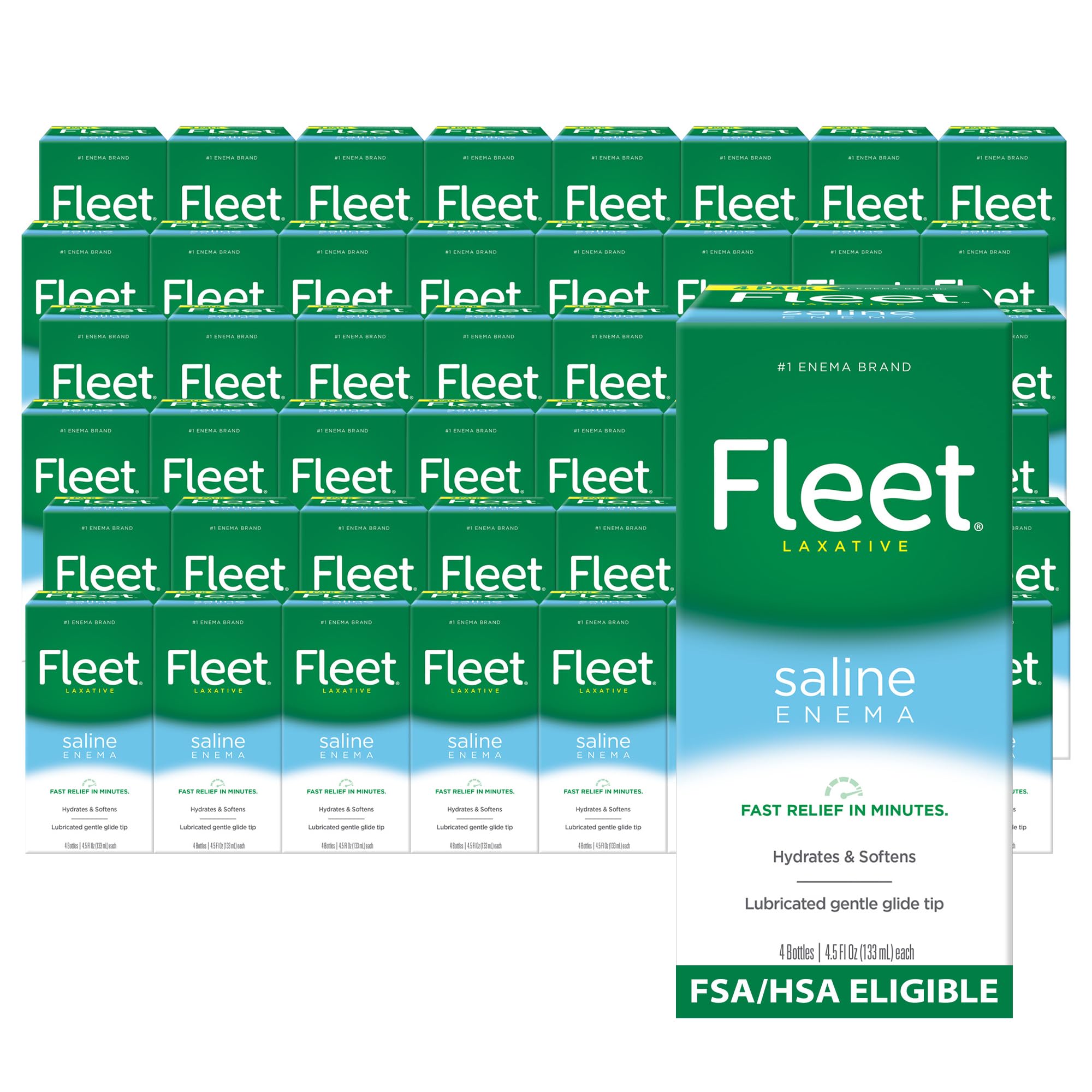Fleet Laxative Saline Enema for Constipation, 4.5 Fl Oz (Pack of 48)