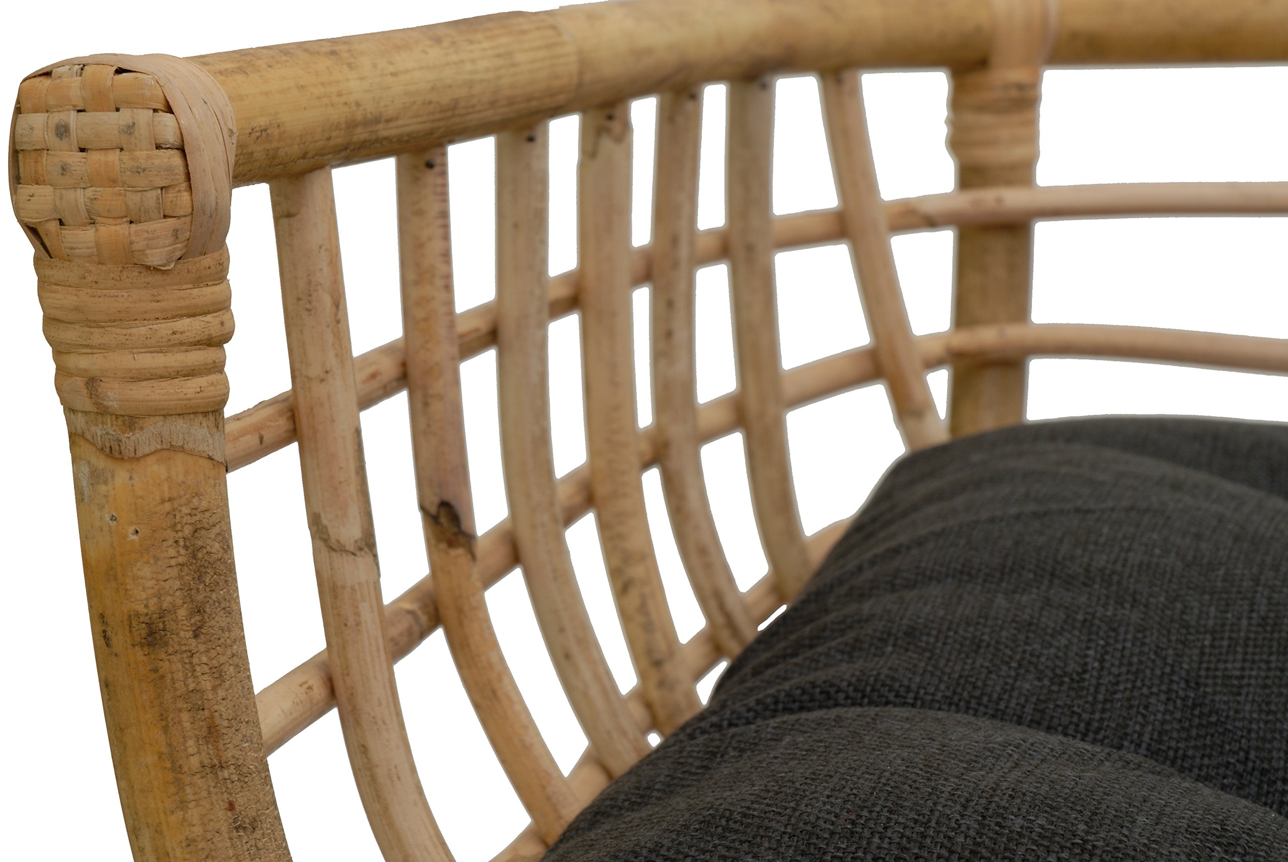 Exklusiver Retro-Design Hundekorb/Hundebett/Tierkorb Haustier Bett Groß aus Rattan mit Kissen/Modernes Bett für Katzen und Hunde Grösse XL (Natur)