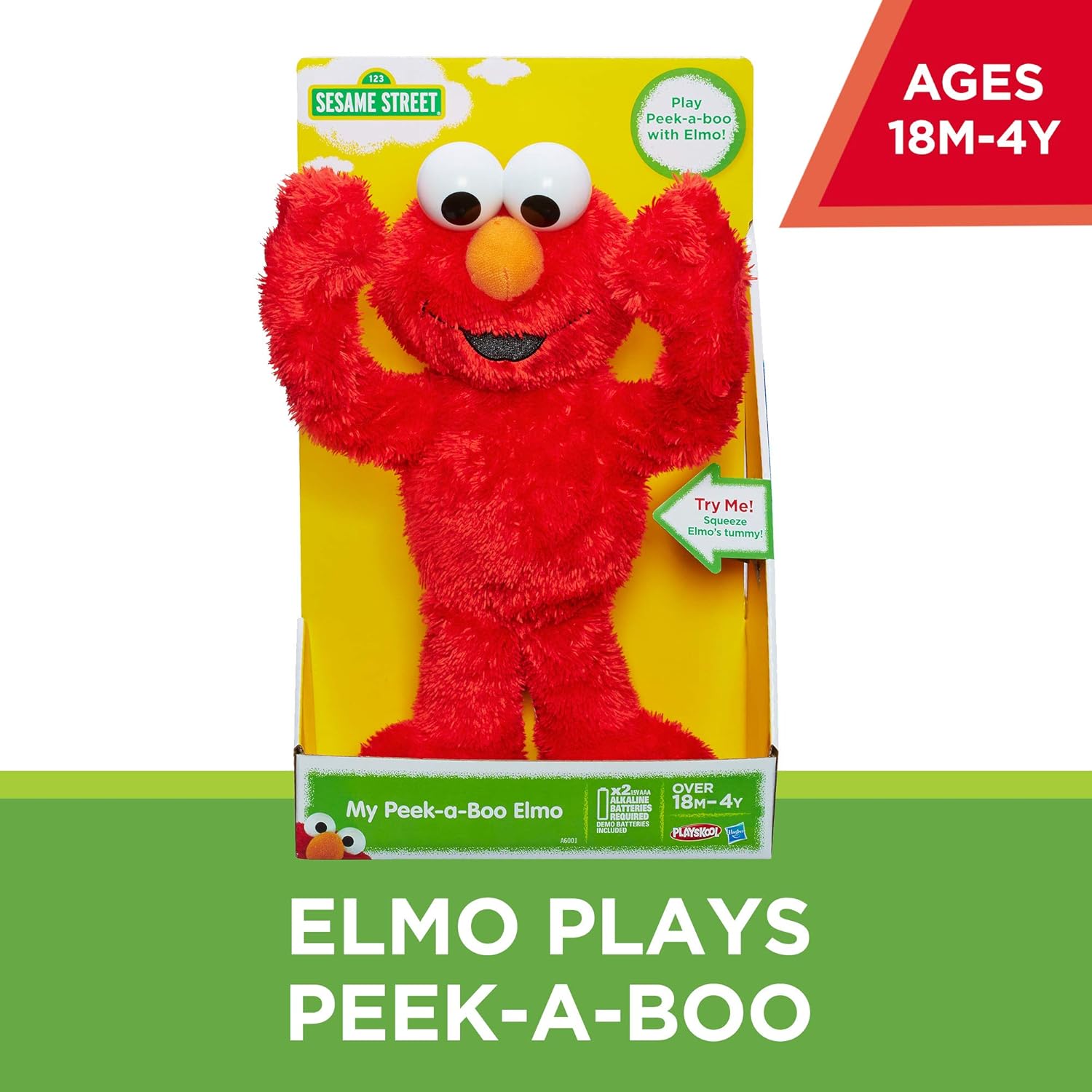 Plush Figures Multicolor Hasbro A6001 Sesame Street My PeekABoo Elmo