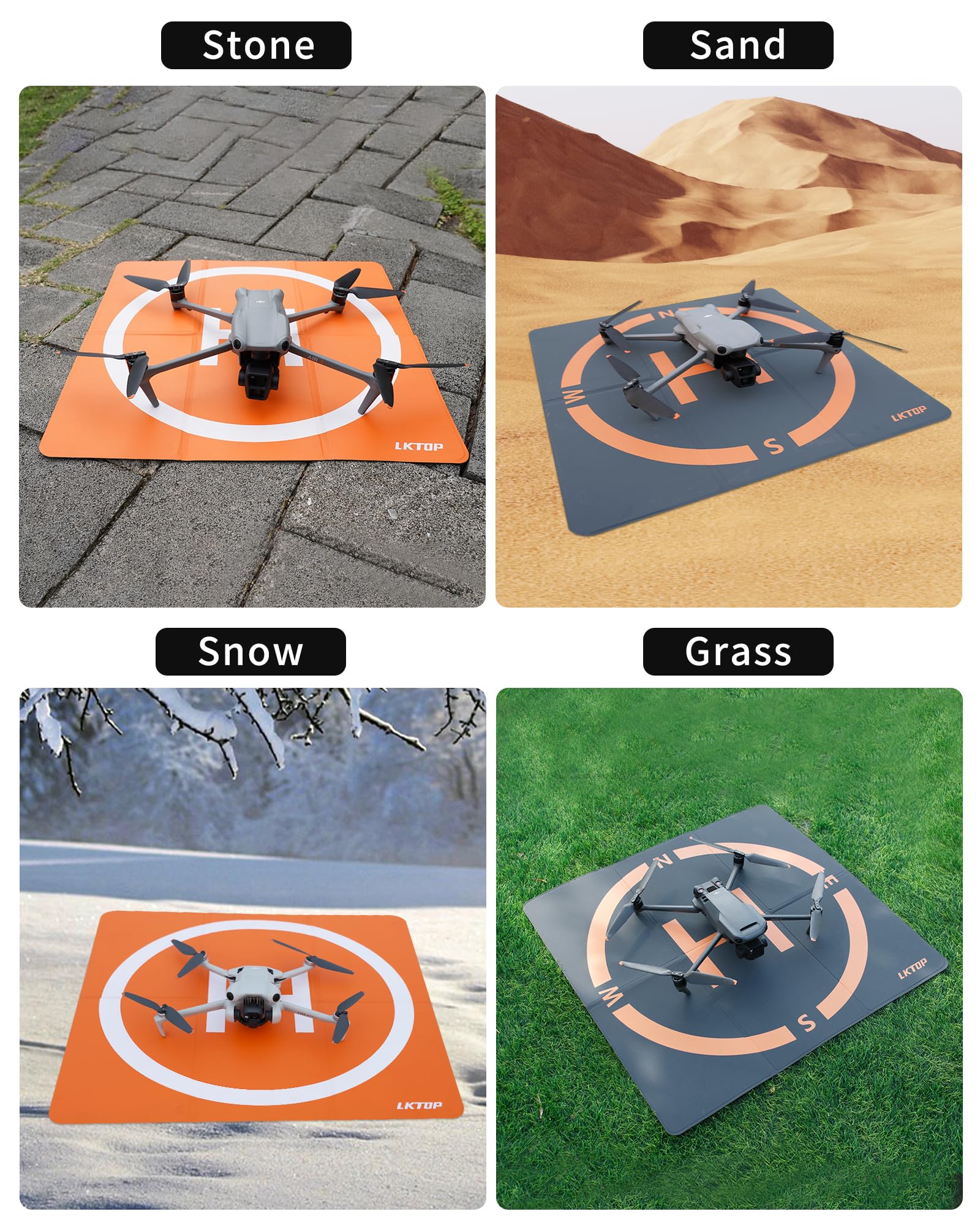 LKTOP Drone di atterraggio pieghevole per DJI/Specta, casco impermeabile grande, Compatibilità: Mavic/Air/Mini/Neo/Flip/Avata/FPV Series