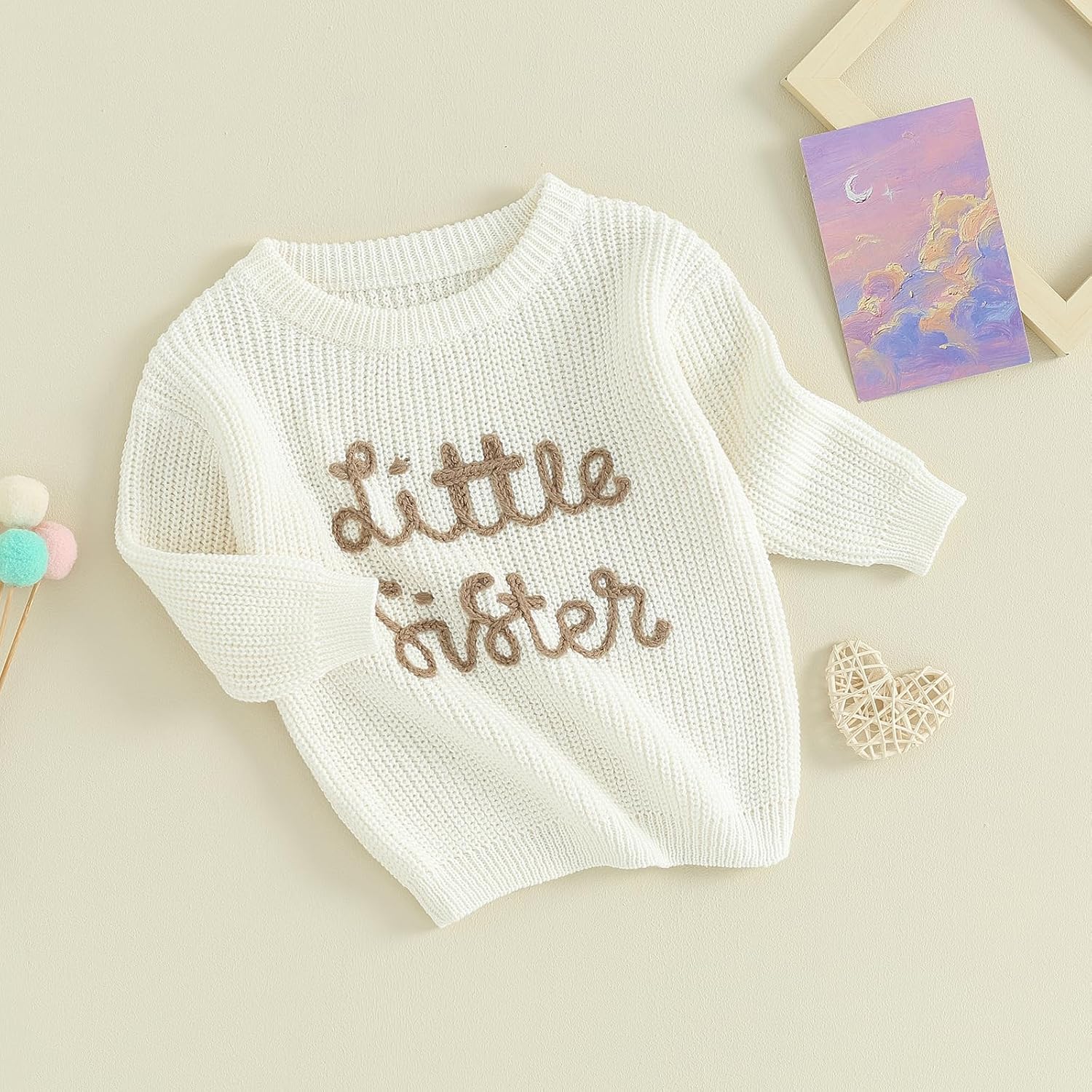 Big Brother Little Brother Matching Outfits Letter Embroidery Knit Sweater Shirt Baby Boy Winter Warm Clothes