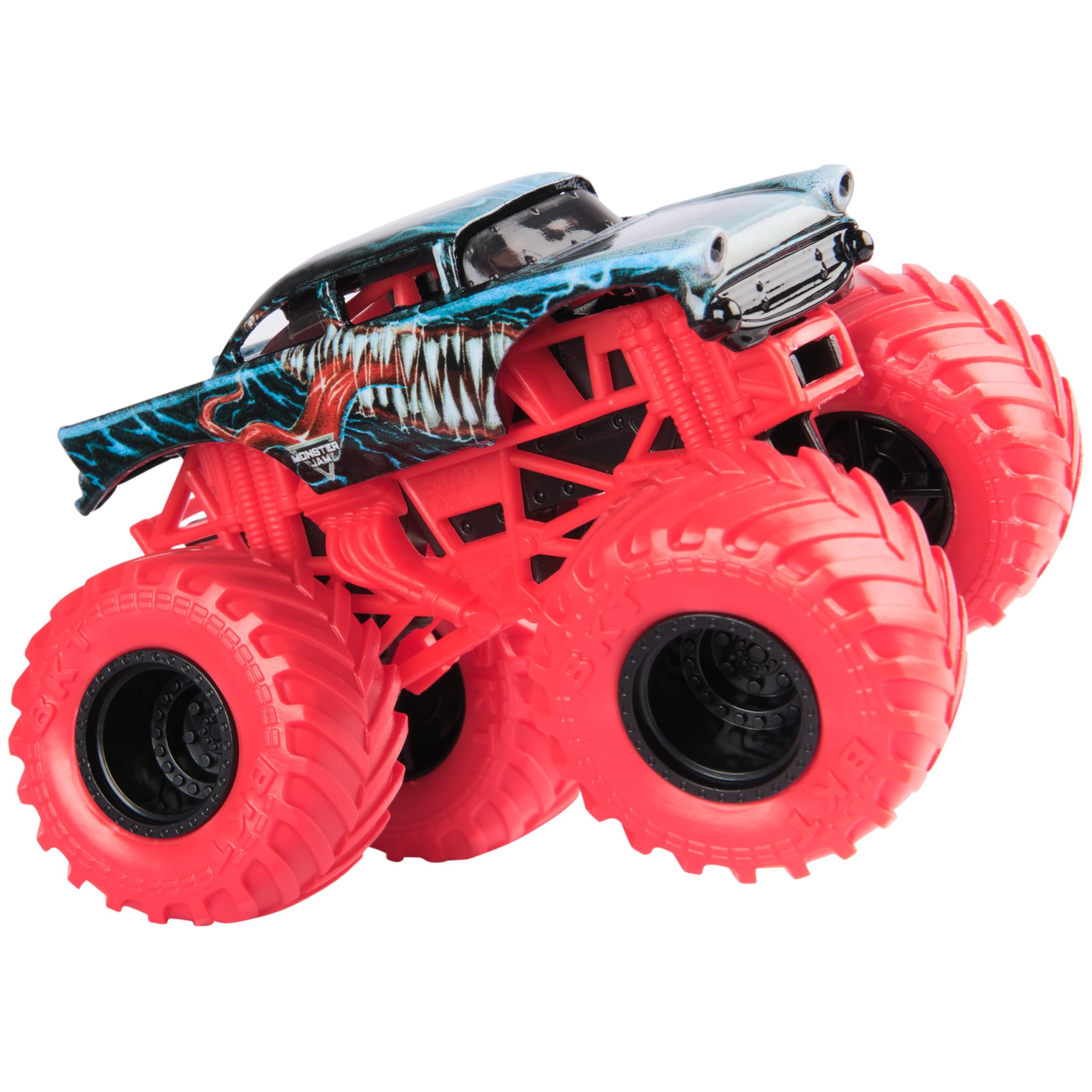 Monster Jam, Marvel Potwór Truck Venom oficjalny pojazd odlewany ciśnieniowo - skala 1:64 - zabawki superbohaterów dla dzieci w wieku od 3 lat