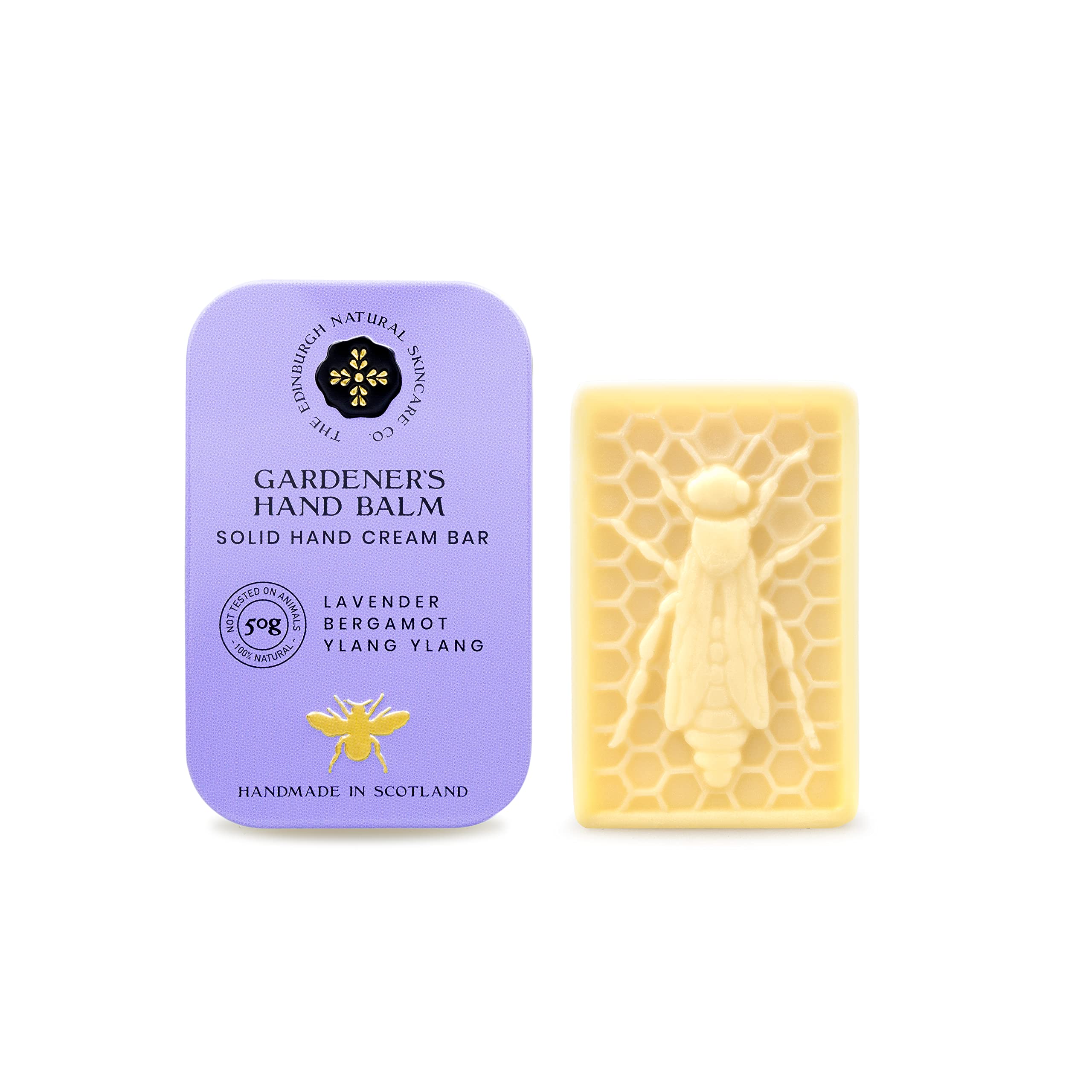 Luxury Solid Hand Cream Bar | For Dry & Sensitive Hands | Gardeners Scent | Natural Hand Cream | Cruelty Free | Luxury Gift For All | The Edinburgh Skin Care Company