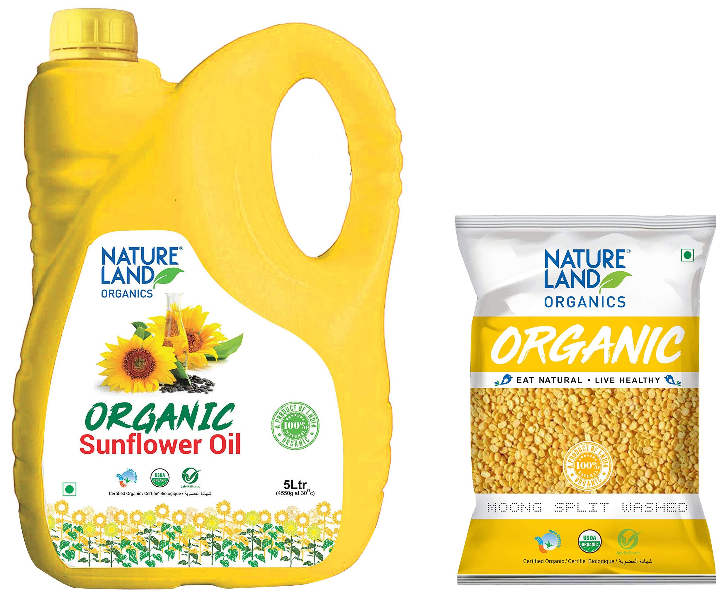 See full amazon price history chart for Natureland Organics Sunflower Oil Jar, 5 L & Moong Dal Yellow/Split Washed Pouch, 1 kg Natureland Organics Sunflower Oil Jar, 5 L & Moong Dal Yellow/Split Washed Pouch, 1 kg (B09VBCMC5H) Amazon Price History, Amazon Price Tracker