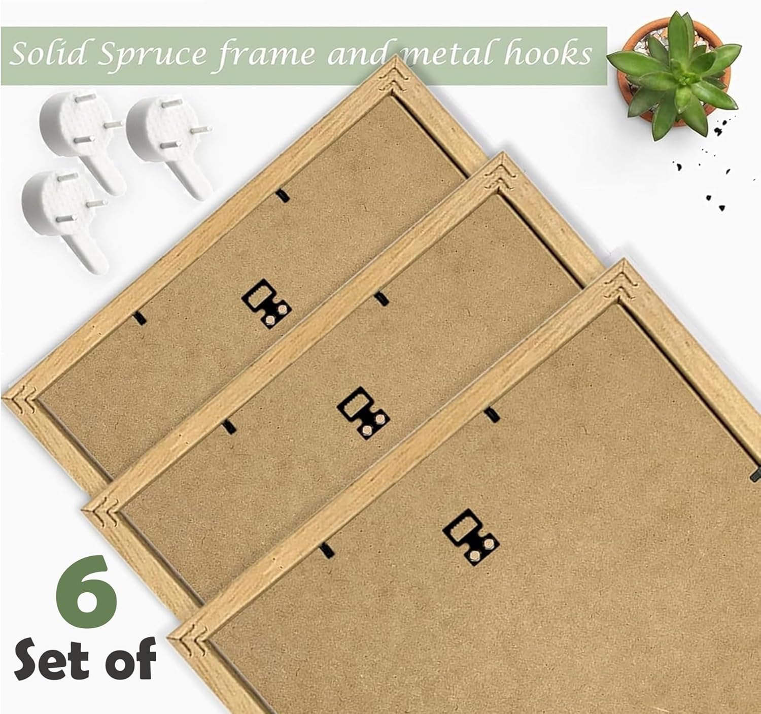 Induslyfe Framed Eucalyptus Sage Green Botanical Plant Wall Art Canvas Decor Set of 6, Leaves Wall Art Prints Posters Art, Eucalyptus decor Flower wall art for bathroom bedroom living room decor 9x12