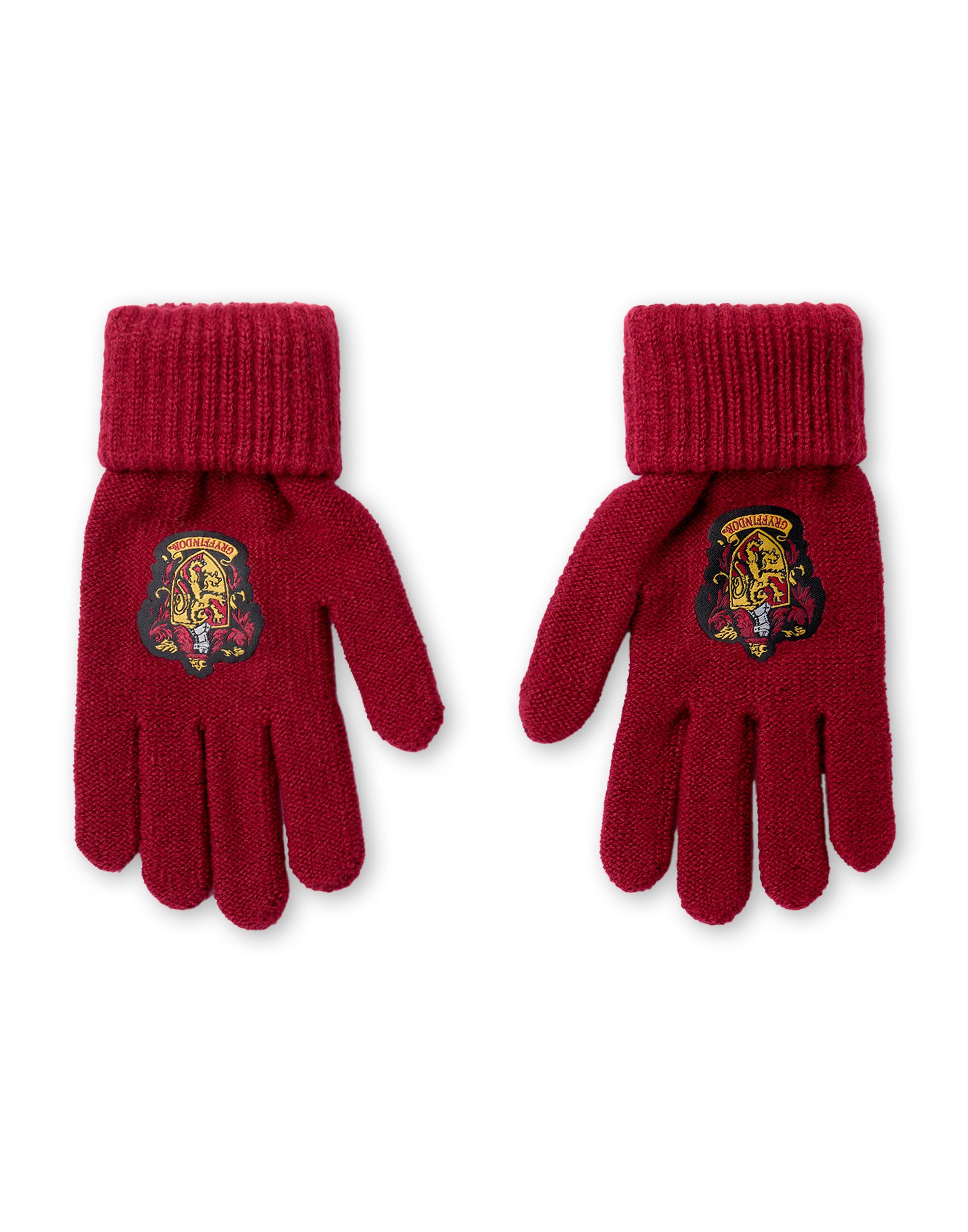Harry Potter Ensemble chapeau et gants Enfants | Garçons Filles Gryffondor Serdaigle Serpentard Poufsouffle Options de la Maison Tricoté Pom Pom Beanie | Chapeau d'hiver magique taille unique