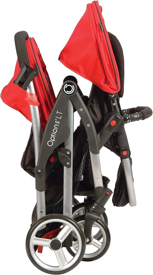 options lt double stroller yellow