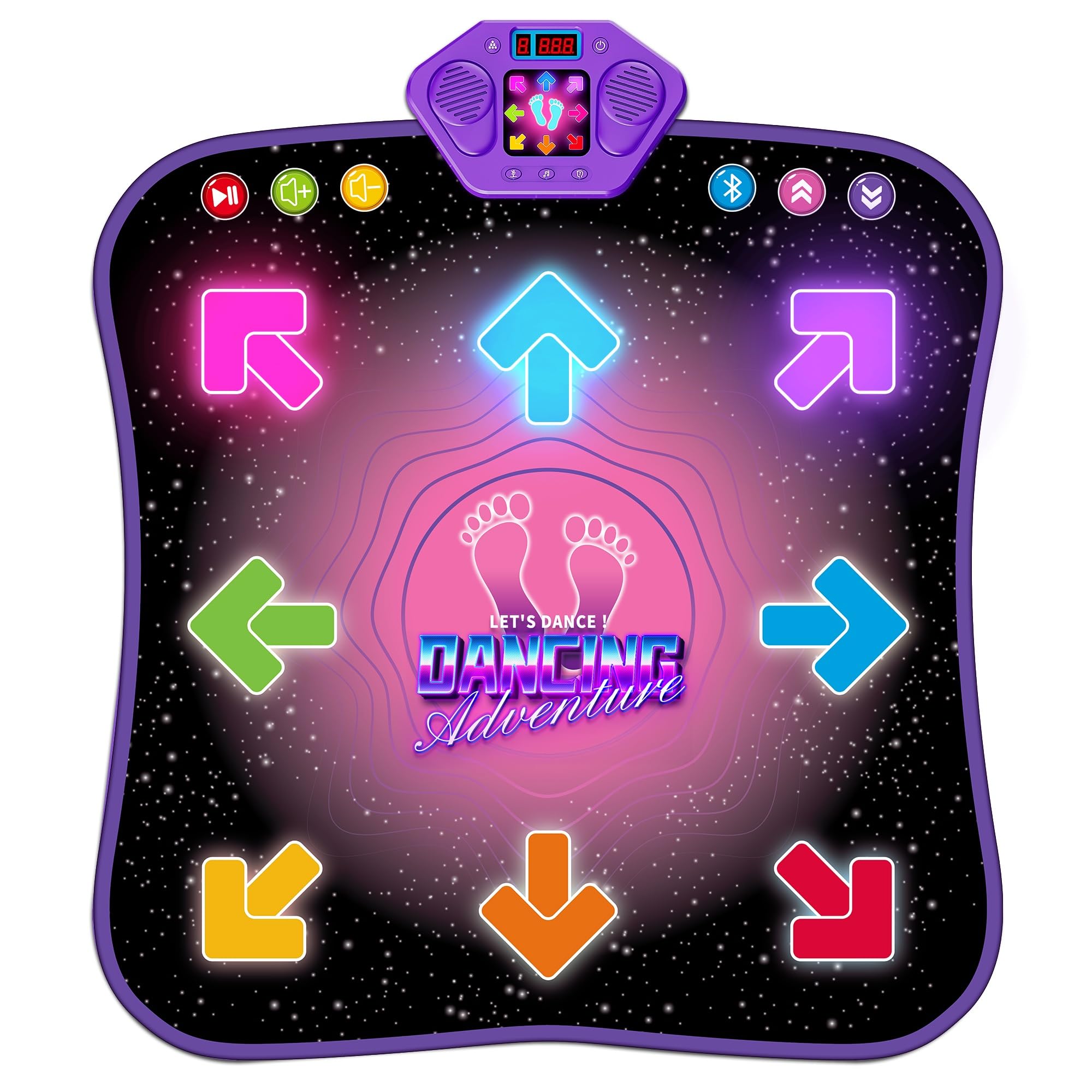 Dance Mat Toys with Bluetooth, Electronic Dance Pad for 3-12 Year Old Kids