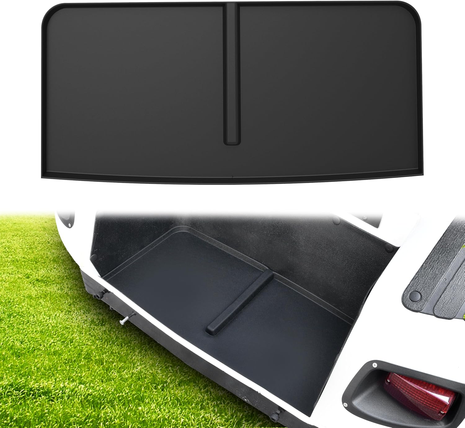 KEWISAUTO Bag Well Mat for EZGO TXT 1996-2013 Golf Cart Accessories, Rear Cargo Liner Bagwell Mat Rubber Slush Liner Insert All Weather Protection for E-Z-GO TXT Golf Cart