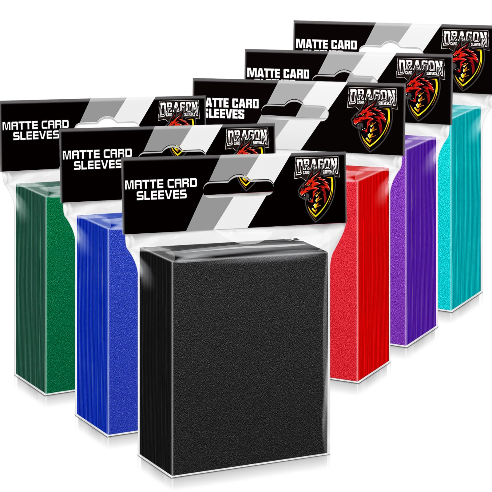 Kitoyz 600Pcs Card Sleeves for Trading Cards,Matte Card Penny Sleeves Deck Card Protectors Fit for MTG,TCG,Baseball,Game Cards(6 Colors)