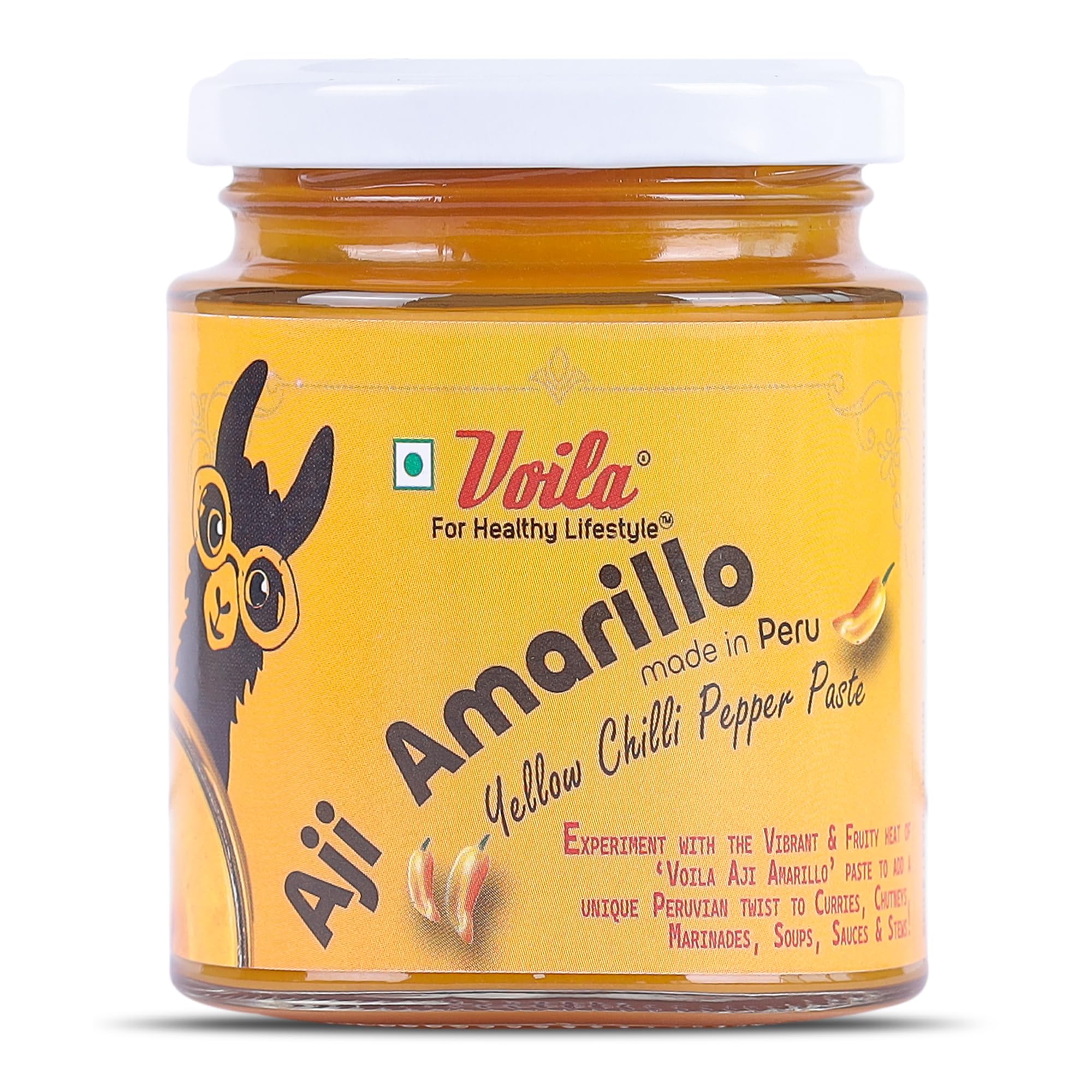 Voila Aji Amarillo Yellow Peruvian Pepper Paste 228g | Authentic Yellow Chili Paste | Traditional Ají Amarillo Sauce Base for Huancaína, Lomo Saltado, Ceviche, and More
