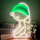 Museum Smiiski with Pearl Earring Neon Sign Cute LED Wall Art for Cozy Room Decor Neon Lamp for Bedroom Home Bar Party Holiday Night Lights for Boys Girls