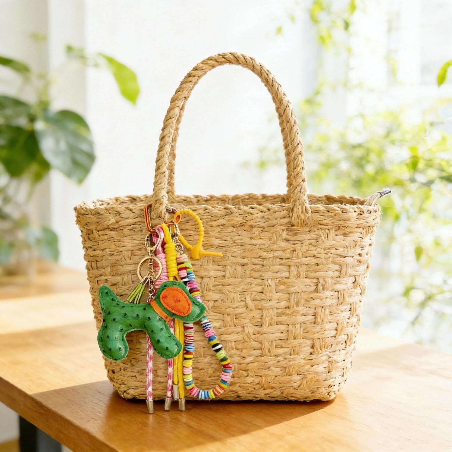 QTMY Cute Puppy Beaded Rope Braided Keychain Bag Charms for Handbag Purse Backpack Accessories for Bogg Bag,724 - Image 3