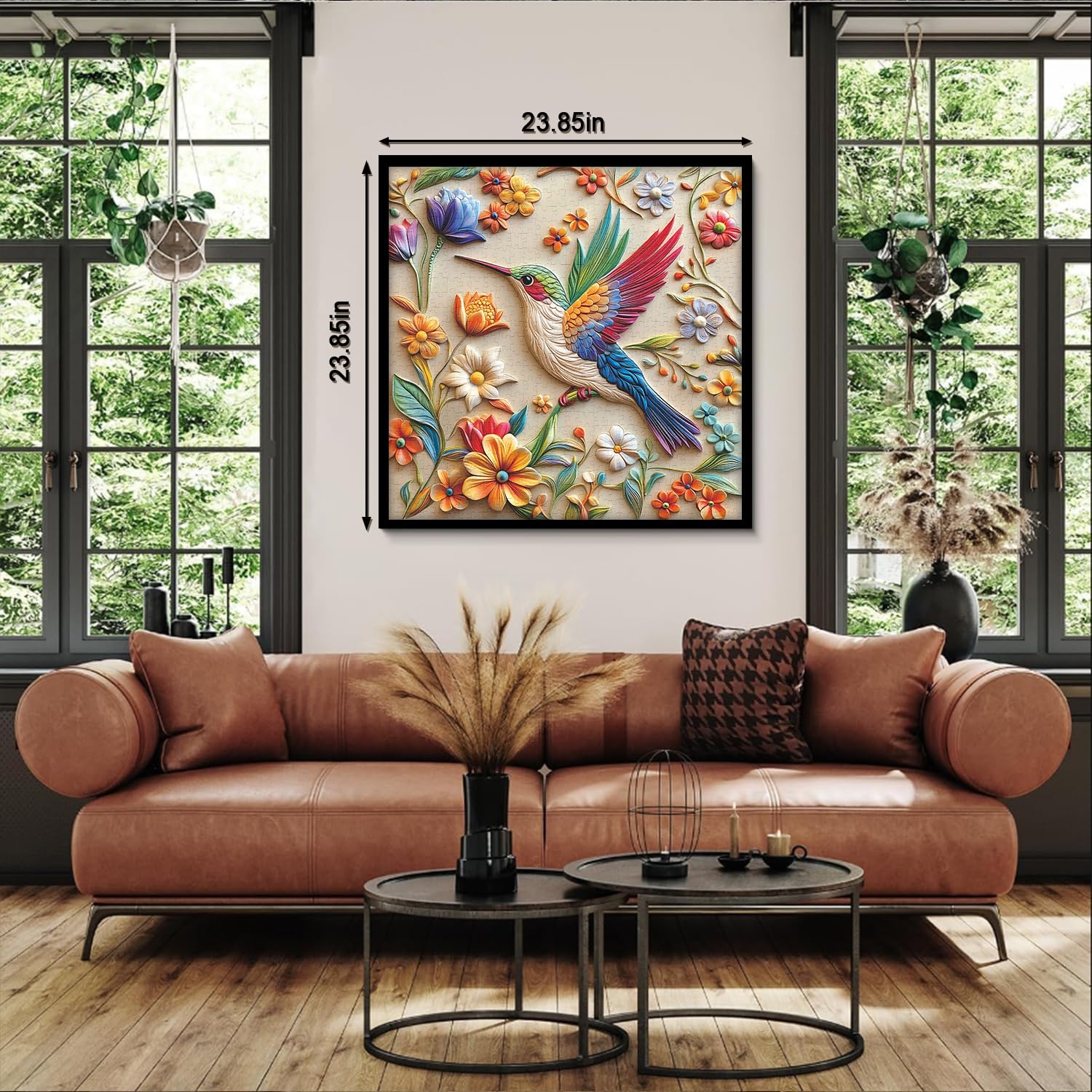 PPuzzling Hummingbird Puzzle for Adults 1000 Pieces, Spring Bird Animal Flower Art Puzzle, Nature Bird Floral Garden Jigsaw Puzzle, Hard Challenging Puzzles for Adults - Image 3