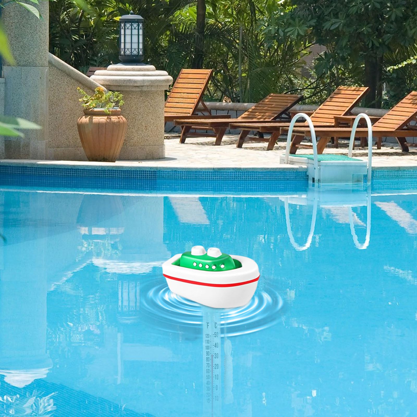 Thermomètre Flottant Piscine - Numérique, Avec Ficelle - Mesure Précise De L'Eau