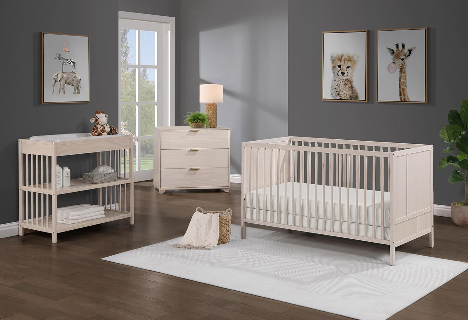 Suite Bebe Pixie Finn 3-in-1 Crib in Washed Natural