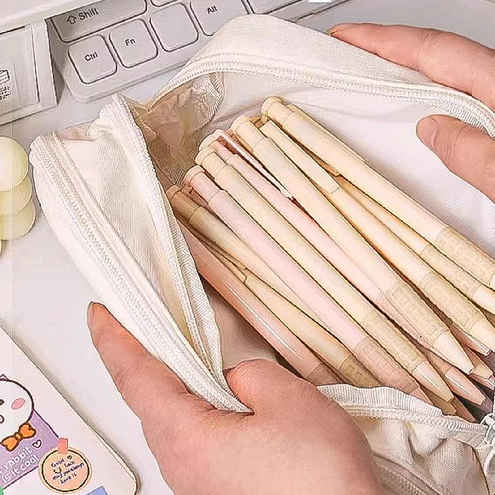 Astuccio Con Con 10 Scomparti Di Materiale Da Cancelleria | Borsa Per Matite Ad Alta Capacità Per Ragazze per Bambini Studenti Ragazze Scuola Aula College Dormitorio Feste di