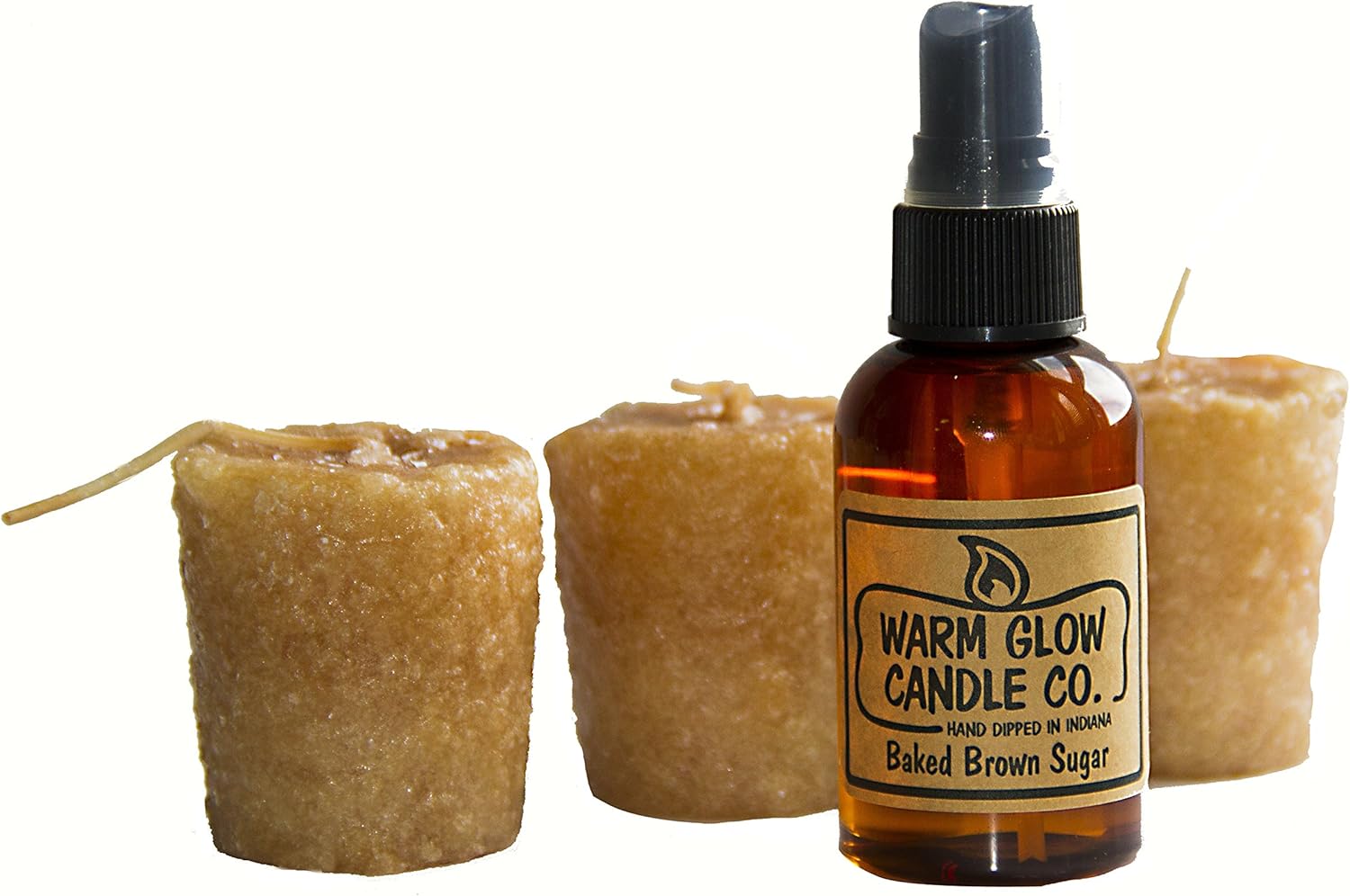 Warm Glow Candle Company Baked Brown Sugar Hearth Pillar Candle