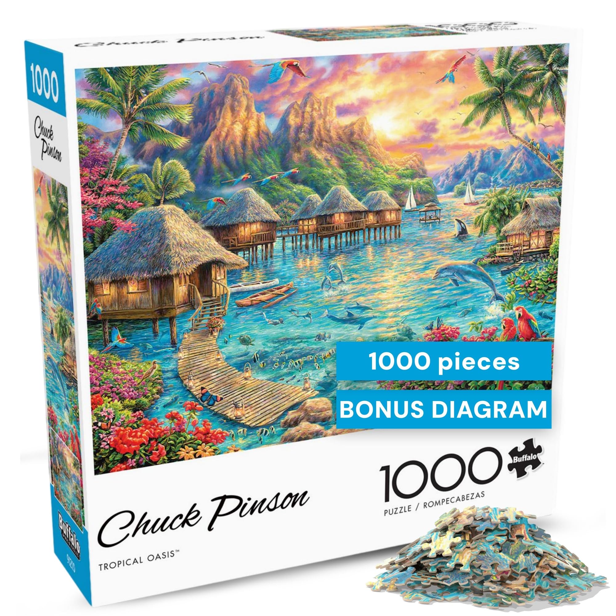 Schmidt Spiele Puzzle 1000 Pezzi – Paesaggio 'Riva In Oro' Di Chuck Pinson – Qualità Premium, 69,3x49,3 Cm