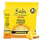 Bala Enzyme Hydration & Sugar-Free Drink Mix Packets - Turmeric, Bromelain, Papain, Immunity, Mobility - Pineapple, Zero Sugar Electrolytes Powder Packets, 0.25oz (30 Count)