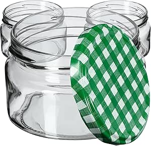 KADAX Lot De 20 Petits Bocaux En Verre Miniatures De 300 Ml Pour Miel Et épices, Pots à