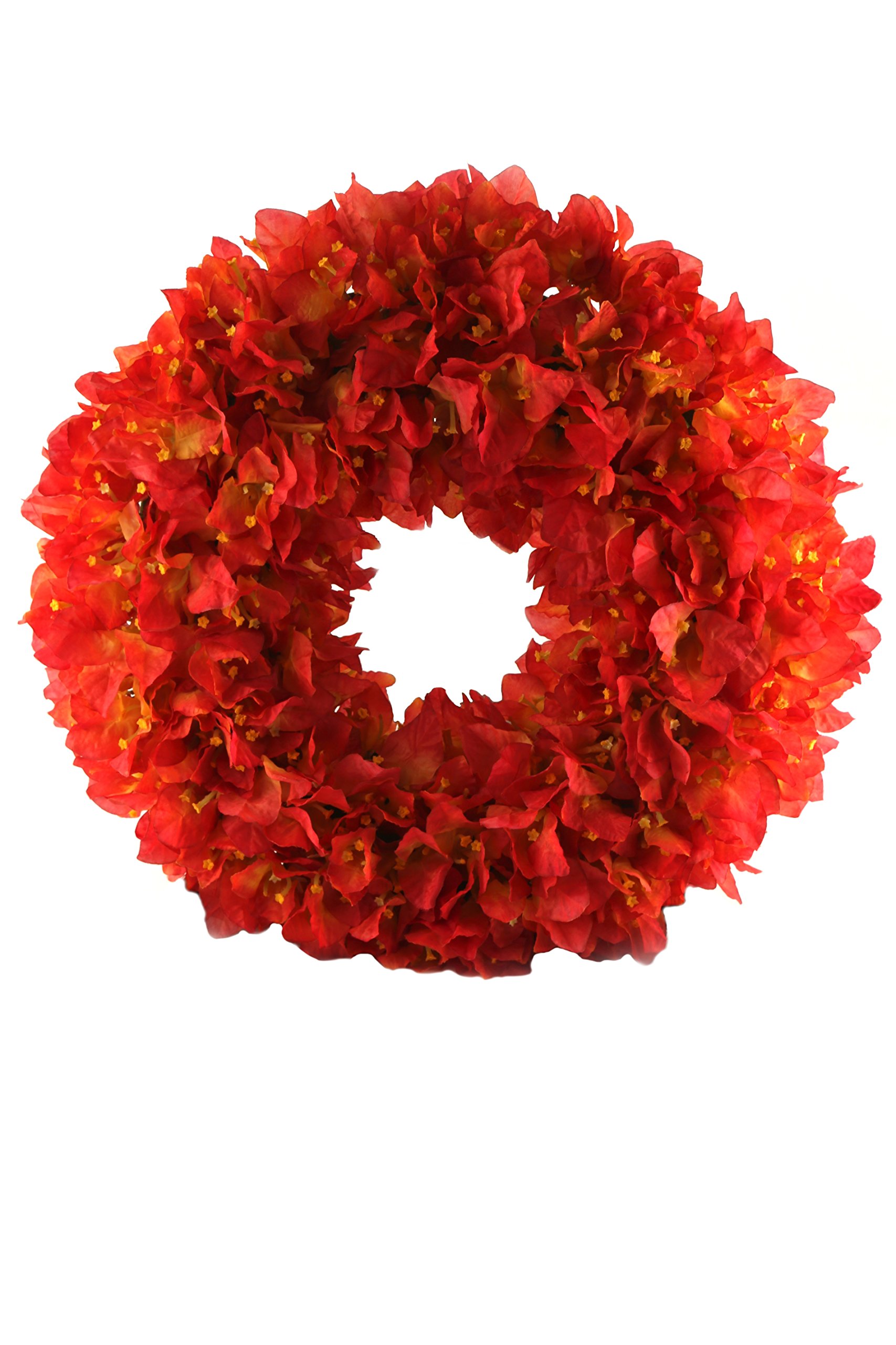 Floral Elegance Artificial 44cm Cerise Bougainvillea Wreath Display