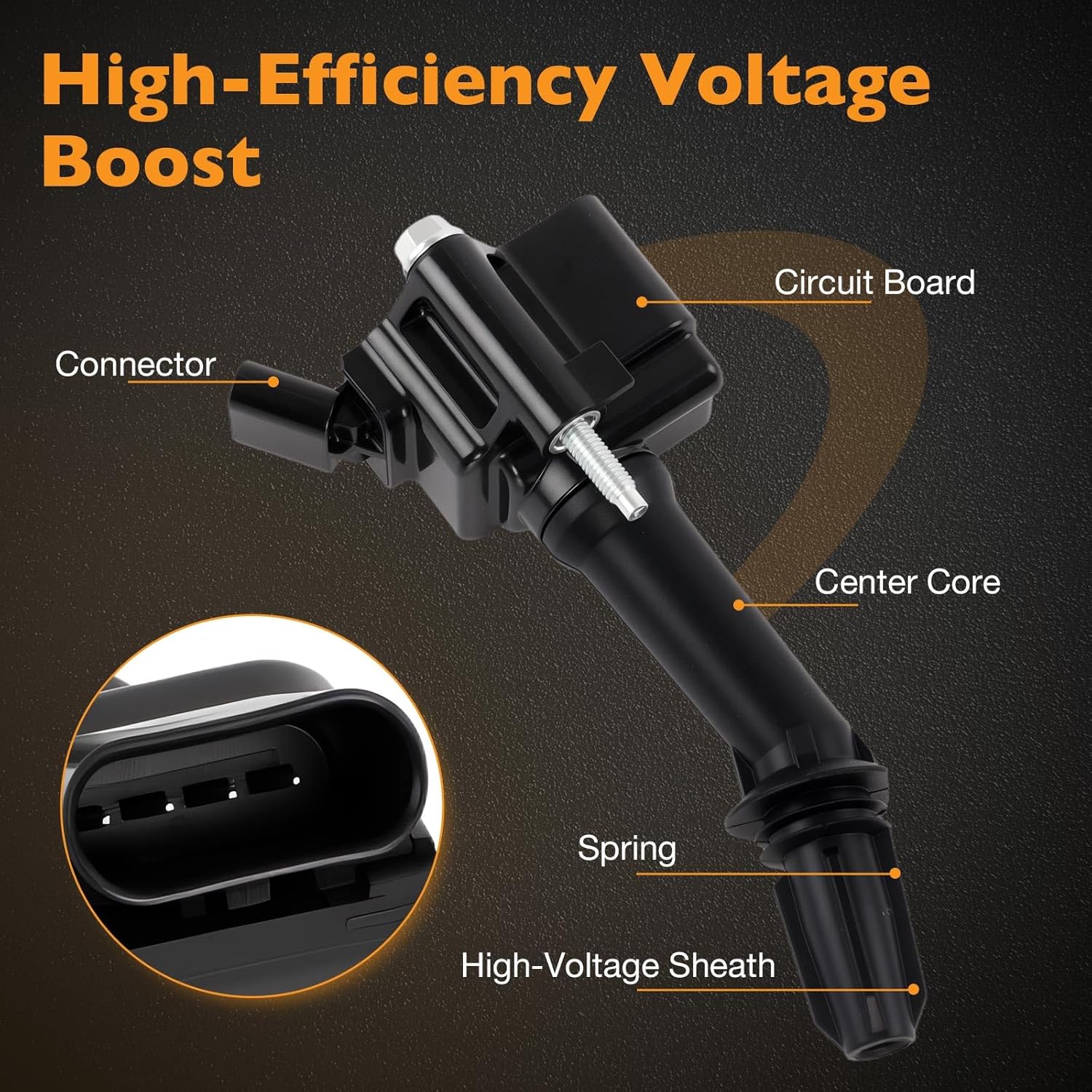 Ignition Coil UF802 and Spark Plug Set of 4 Compatible with Chevy Cruze, Equinox, GMC Terrain, and Buick Encore L4 1.4L 1.5L 2016-2022. Replace UF-802 12670053 C2036