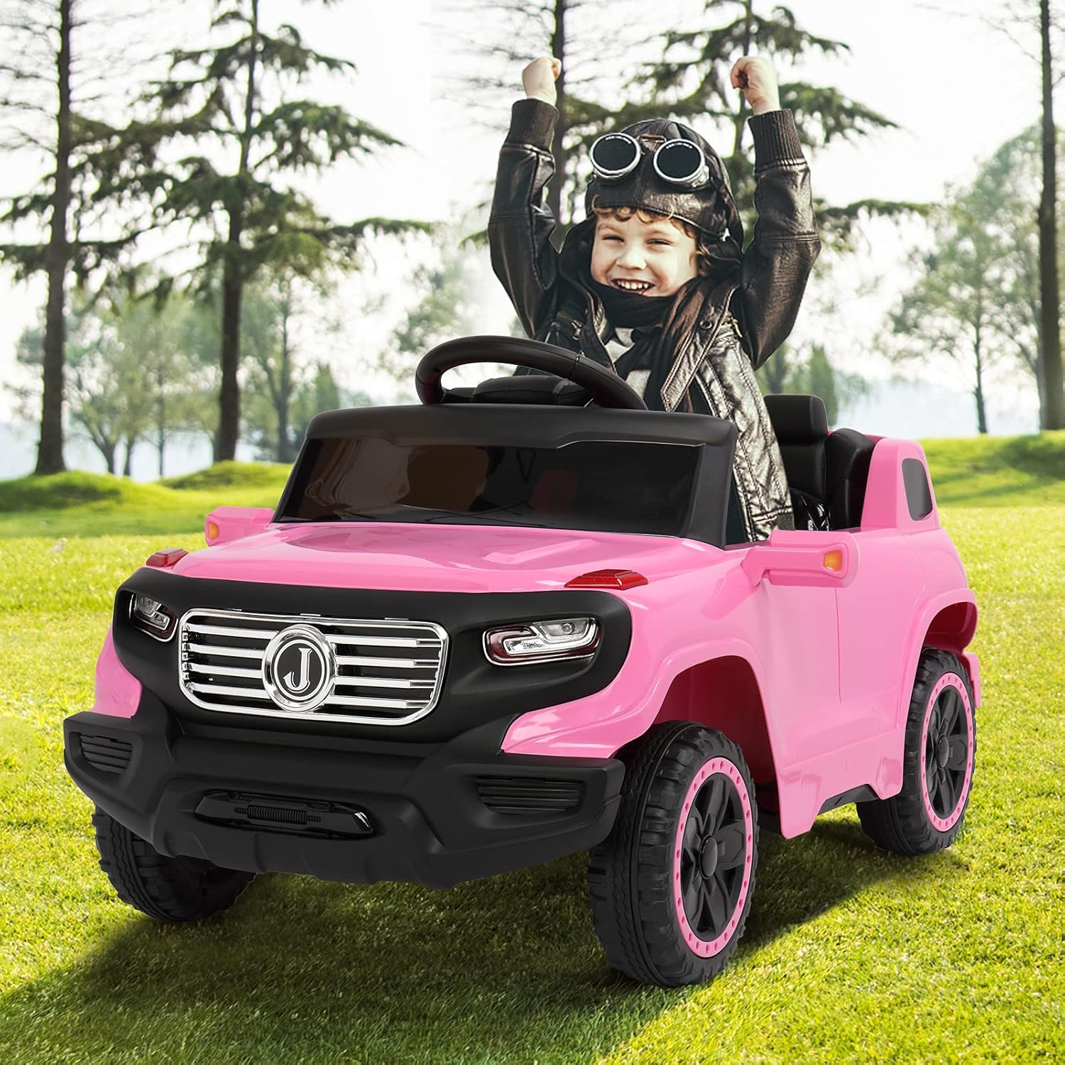 Pink 6V Kids Ride-On Truck with Remote Control