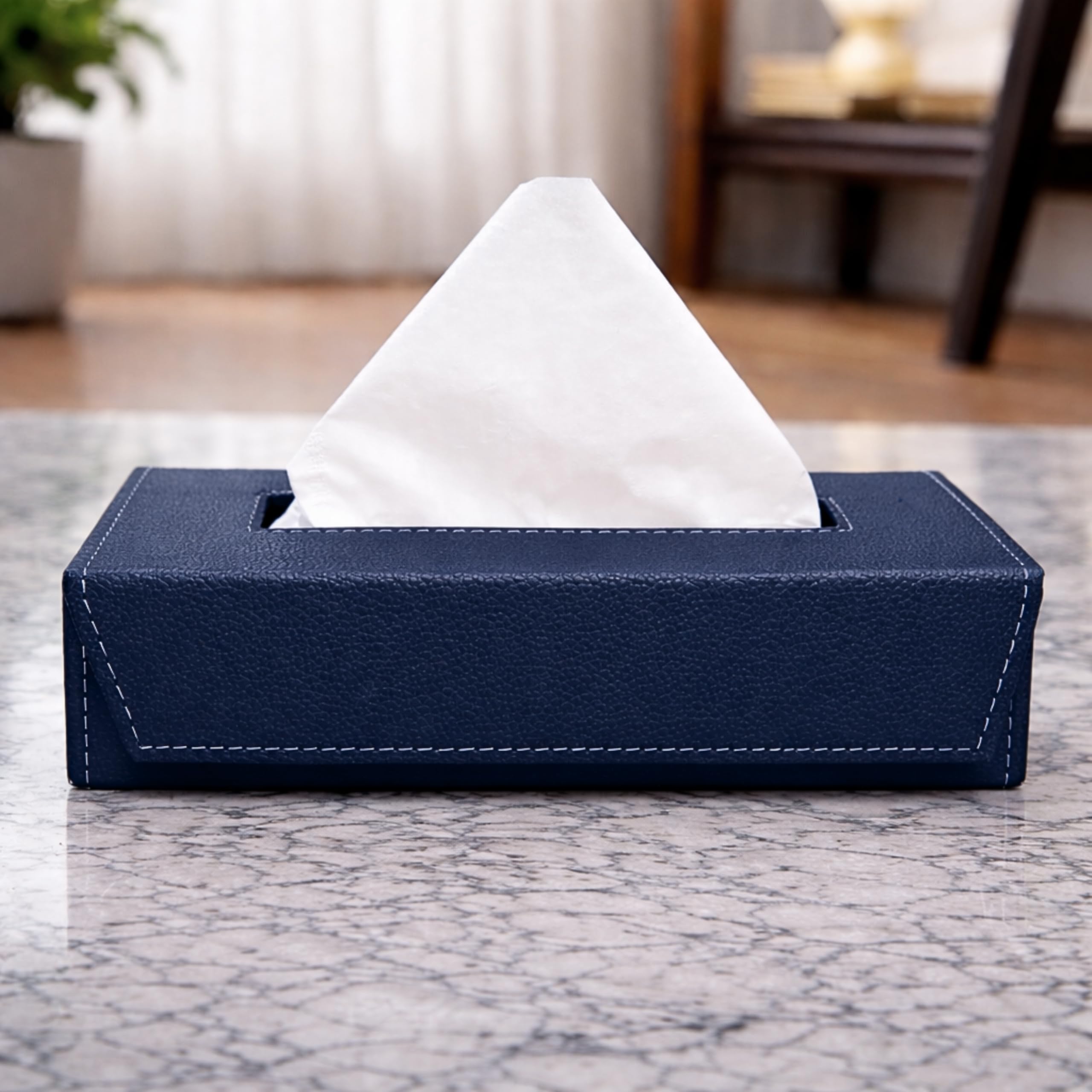 LEEZEL| Tissue Box Holder with 100 Pulls Cotton Rags Tissue