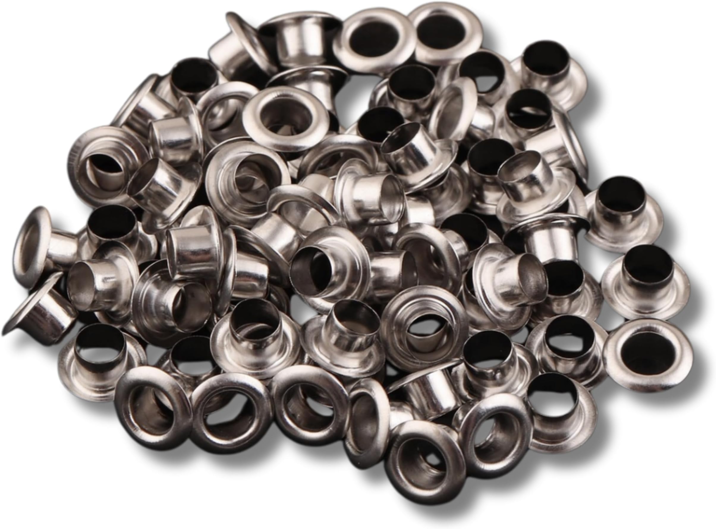 Zenith Silver Metal Eyelet for Grommet Hole Rivets (Silver, 250 Piece) Sets Round Eyelets Grommets for Belts Cloths and Other Craft