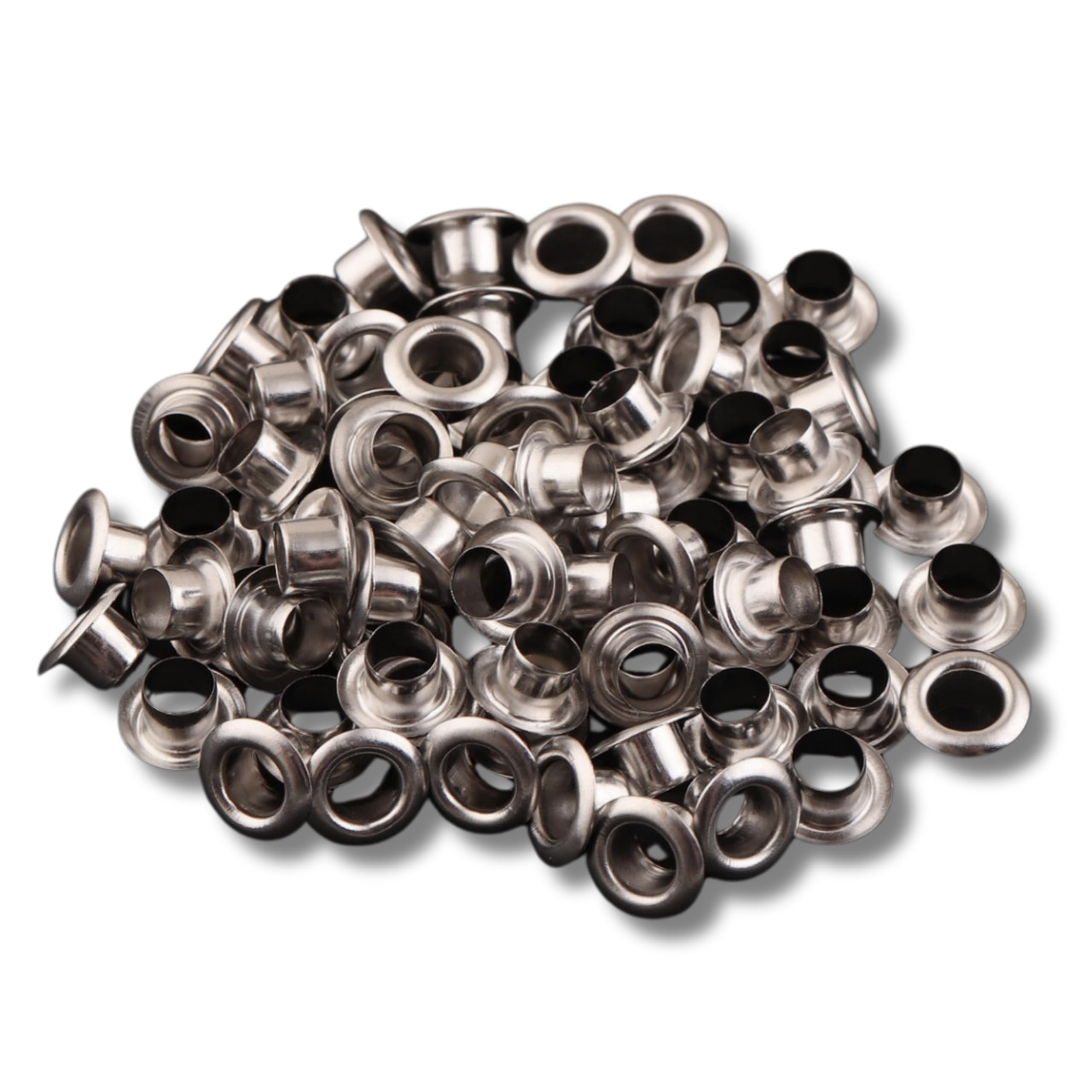 Zenith Silver Metal Eyelet for Grommet Hole Rivets (Silver, 250 Piece) Sets Round Eyelets Grommets for Belts Cloths and Other Craft