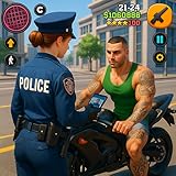 Commandes faciles et fluides du simulateur de conduite de vélo de police.