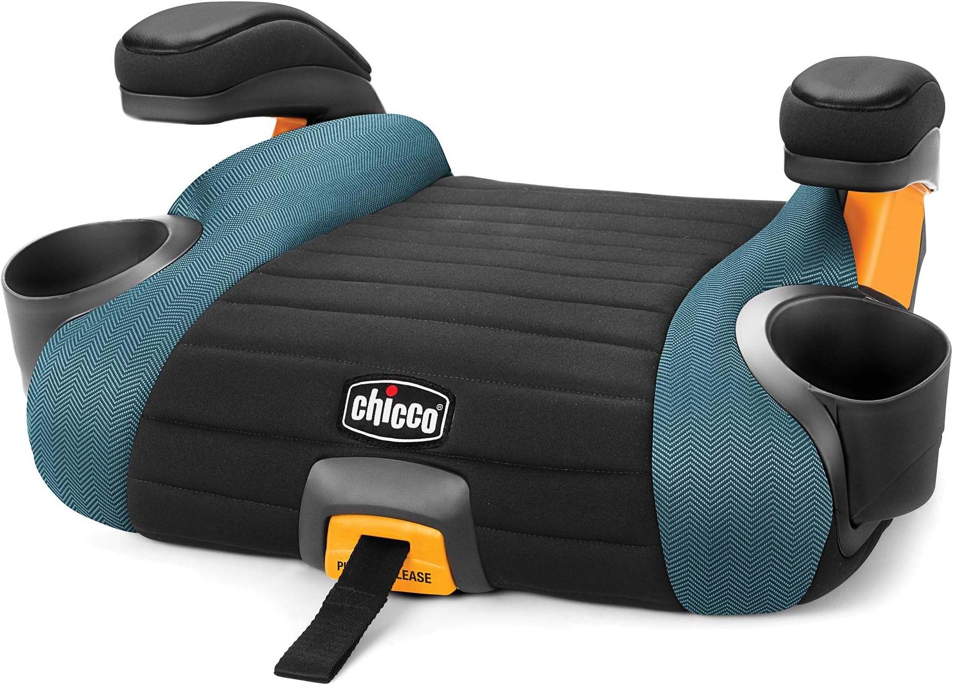 Chicco GoFit Plus Backless Booster Car Seat with Quick-Release Latch, Travel Booster Seat for Car, Portable Car Booster Seat for Children 40-110 lbs, Stream/Blue