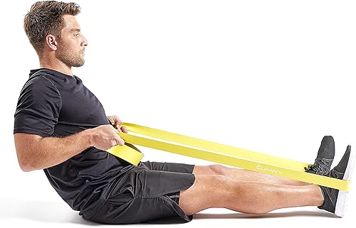 Miniatura 8 de Sunny Health & Fitness Banda de resistencia para entrenamiento de fuerza (individual) para estante de potencia, sentadillas, gimnasio en casa,