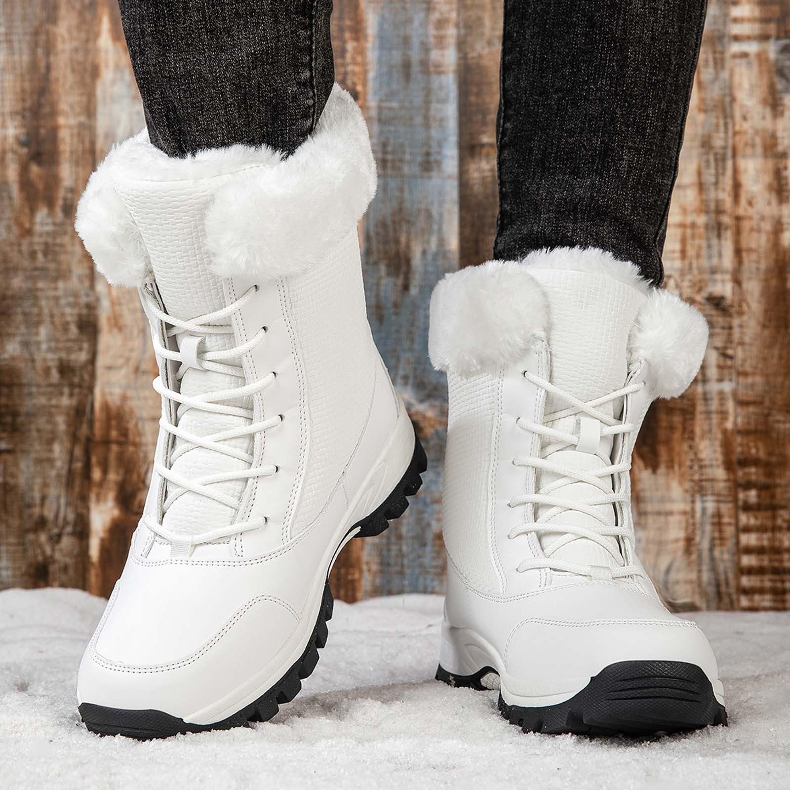 Stivaletti Pioggia Bambino 2026 Stivali Invernali da Esterno con Pile Ispessito, Scarpe Calde, Scarponi Sci Donna Scarponcini Uomo