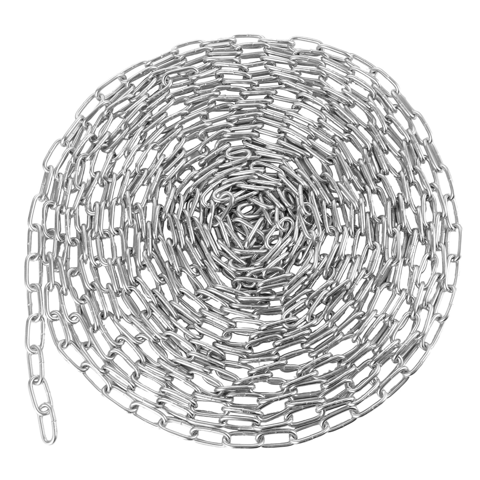 WOPPLXY Gliederkette Meterware, Kette Meterware 3mm 10m, Metallkette Meterwaren Verzinkt zum Aufhängen von Schaukeln, Zäunen, Hängesessel