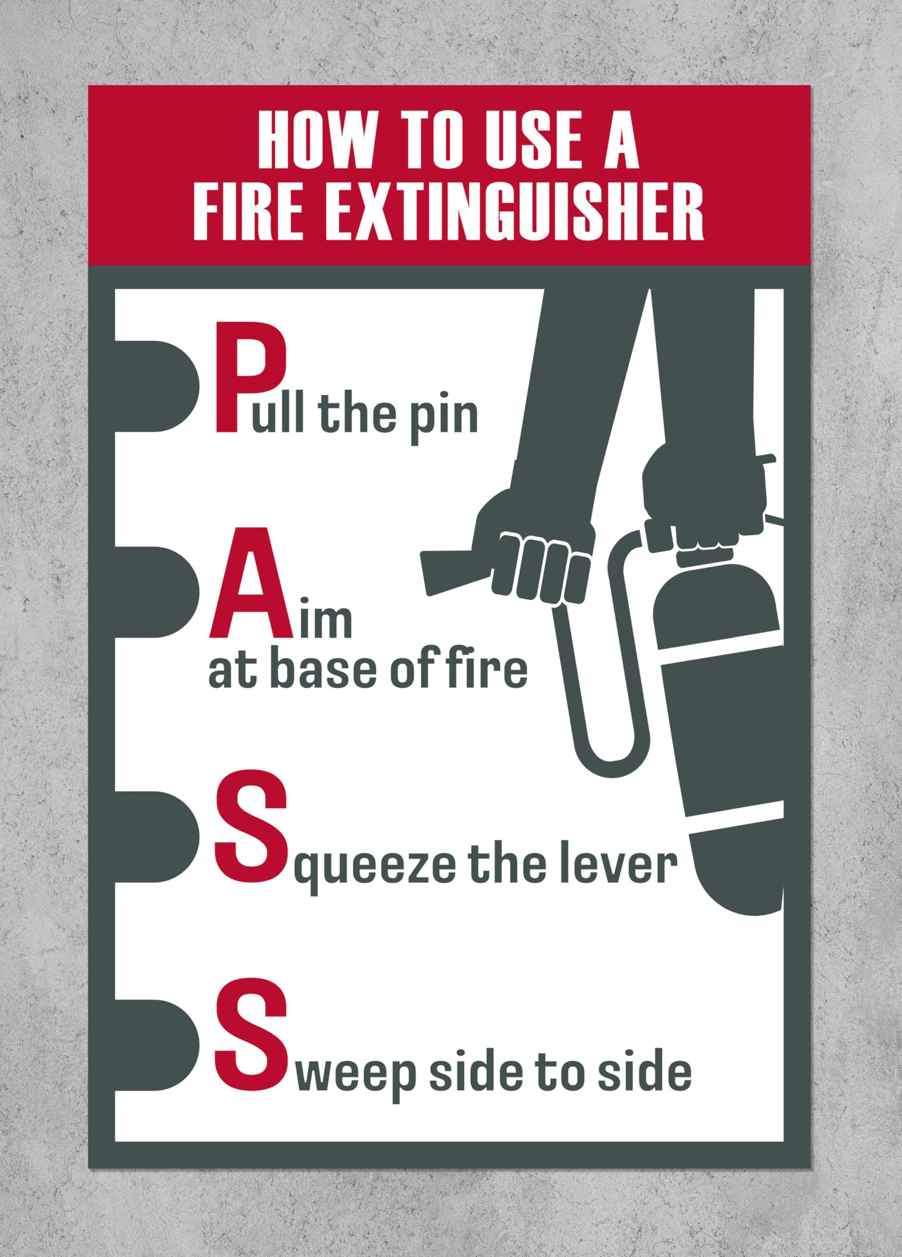 How to use fire extinguisher sign - 1mm flexible Plastic sign (200mm x 150mm)
