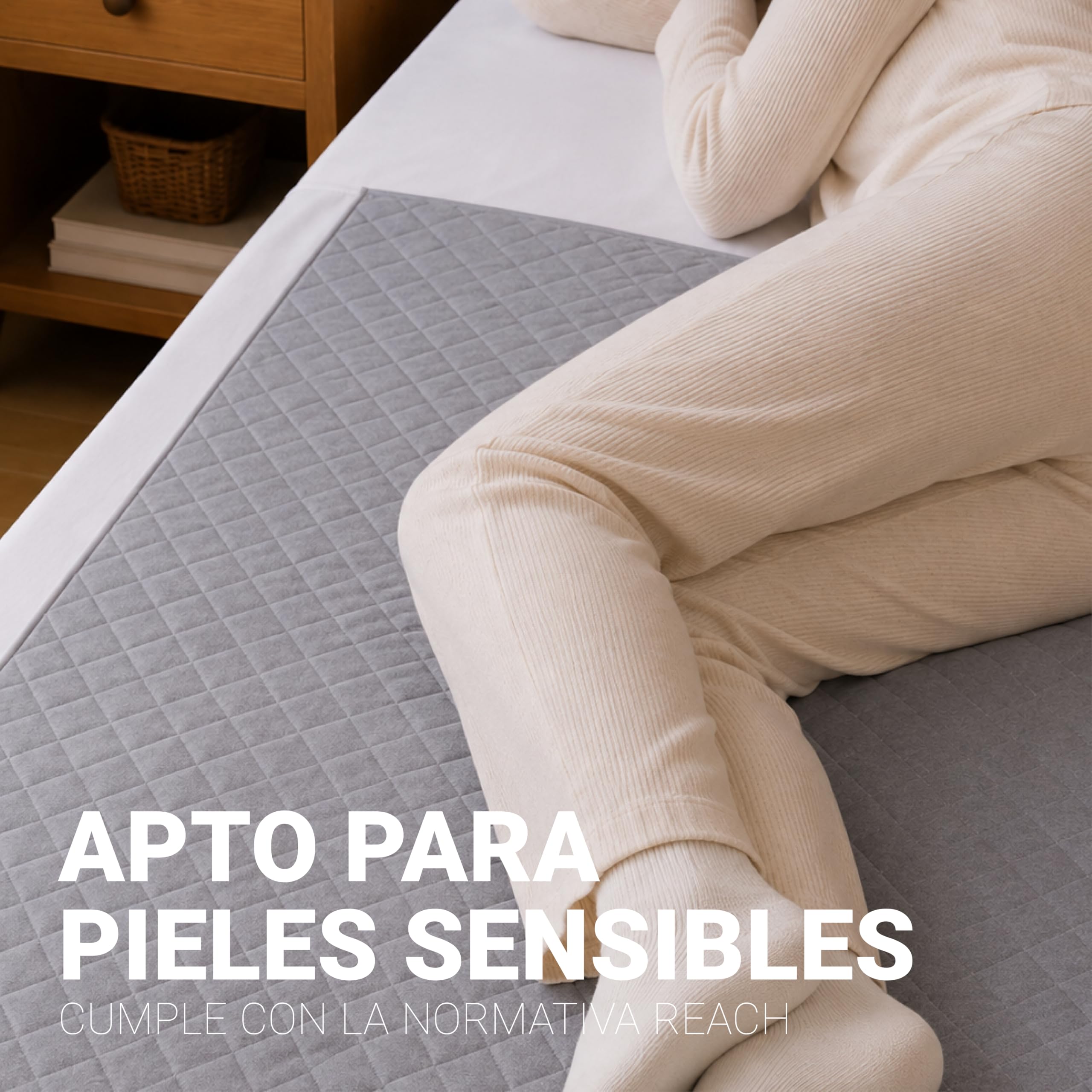 Empapador de Cama Lavable 135cm con Alas de 45cm y 4 Capas de protección. 2 Unidades. Super Absorbente 3 litros/m². Impermeable Reutilizable Protector. Variedad de Medidas 90cm,135cm,150cm.