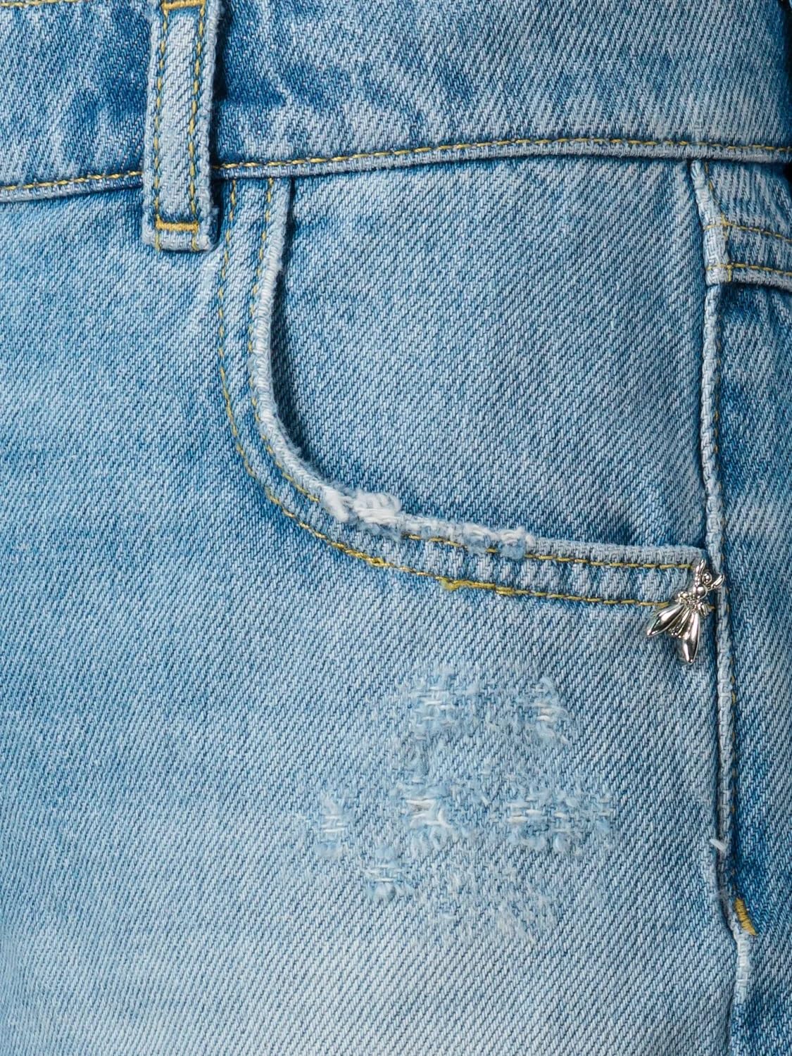 PATRIZIA PEPE Shorts in Jeans con Strappi